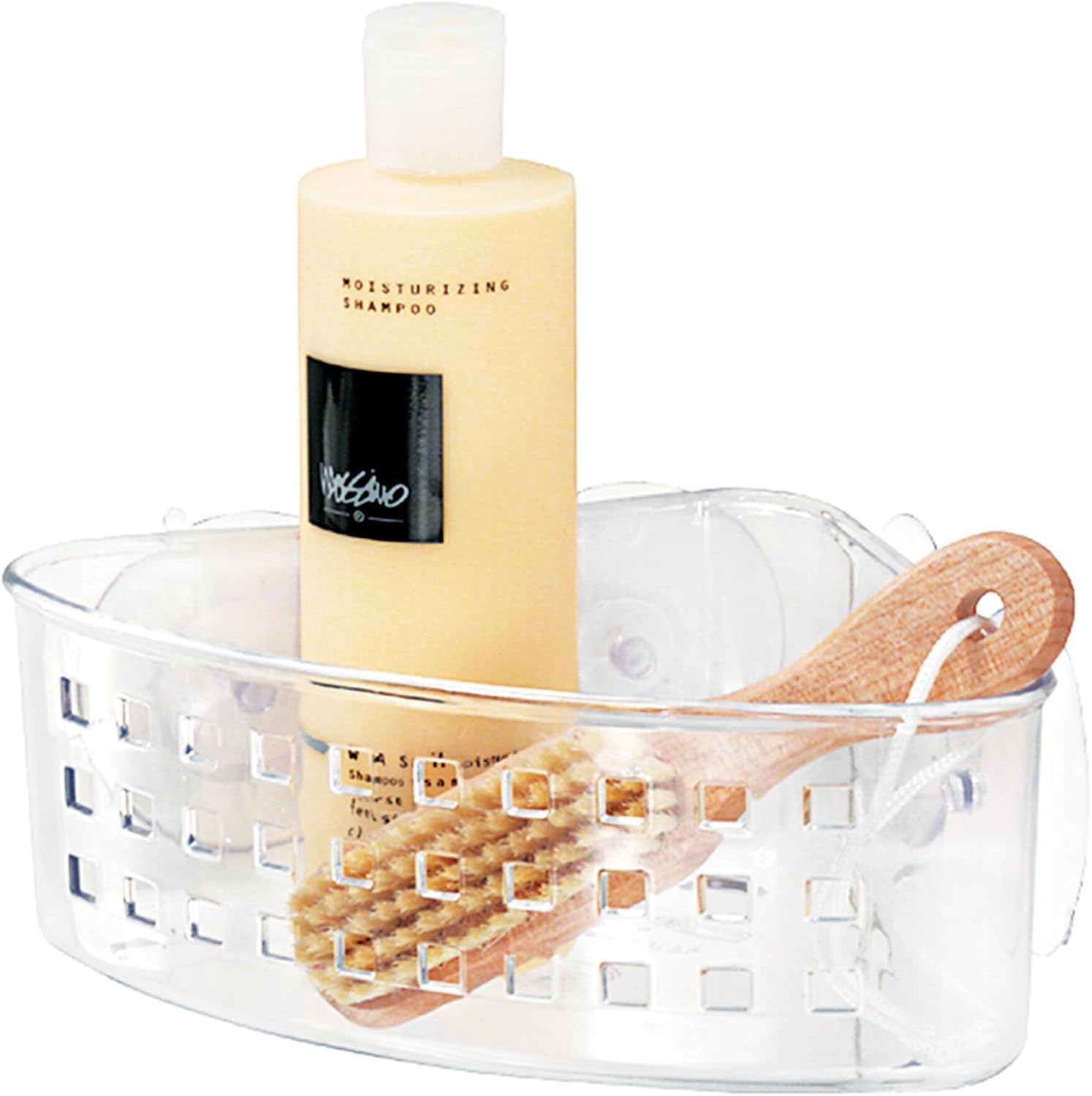 iDesign Corner Shower Basket - Clear Made in USA