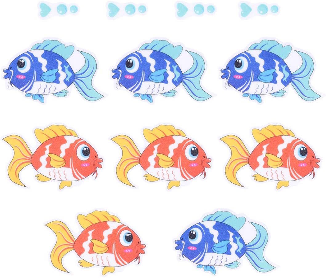 8pcs Stickers Anti-Slip Cartoon Fish Bat Decals
