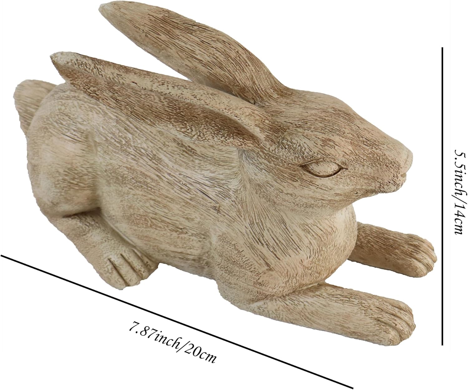 Hymmah Rabbit Statue Rustic Home Decor Sculpture