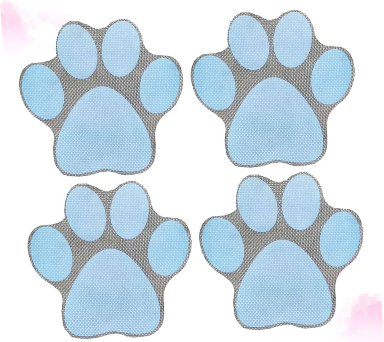 Ciieeo 4pcs Cartoon Dog Footprint Bath Decals