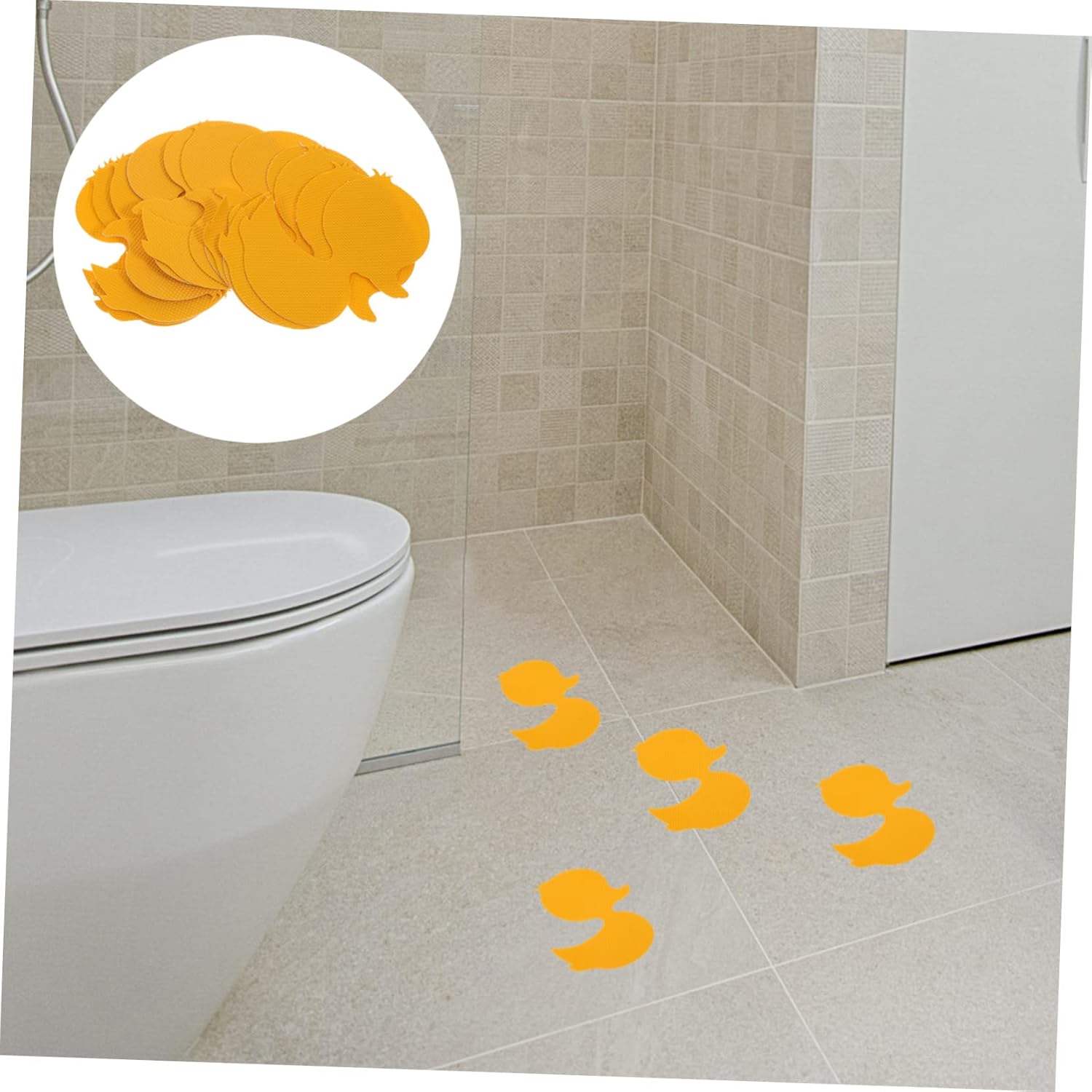 VOSAREA 12Pcs Non Slip Bathtub Stickers with Cute Animal Designs