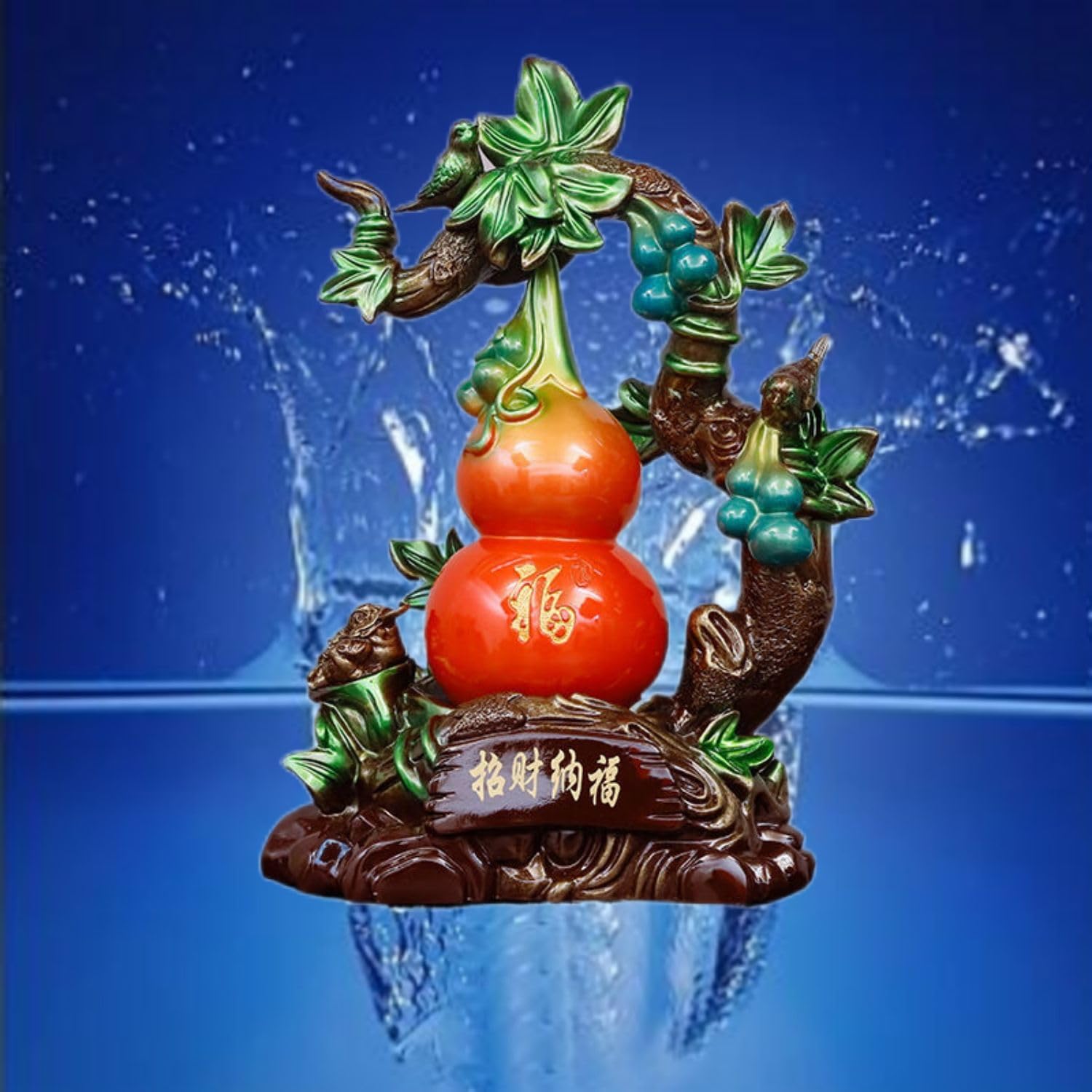 Feng Shui Resin Wealth Symbol Decor Statue - 28x17x38CM