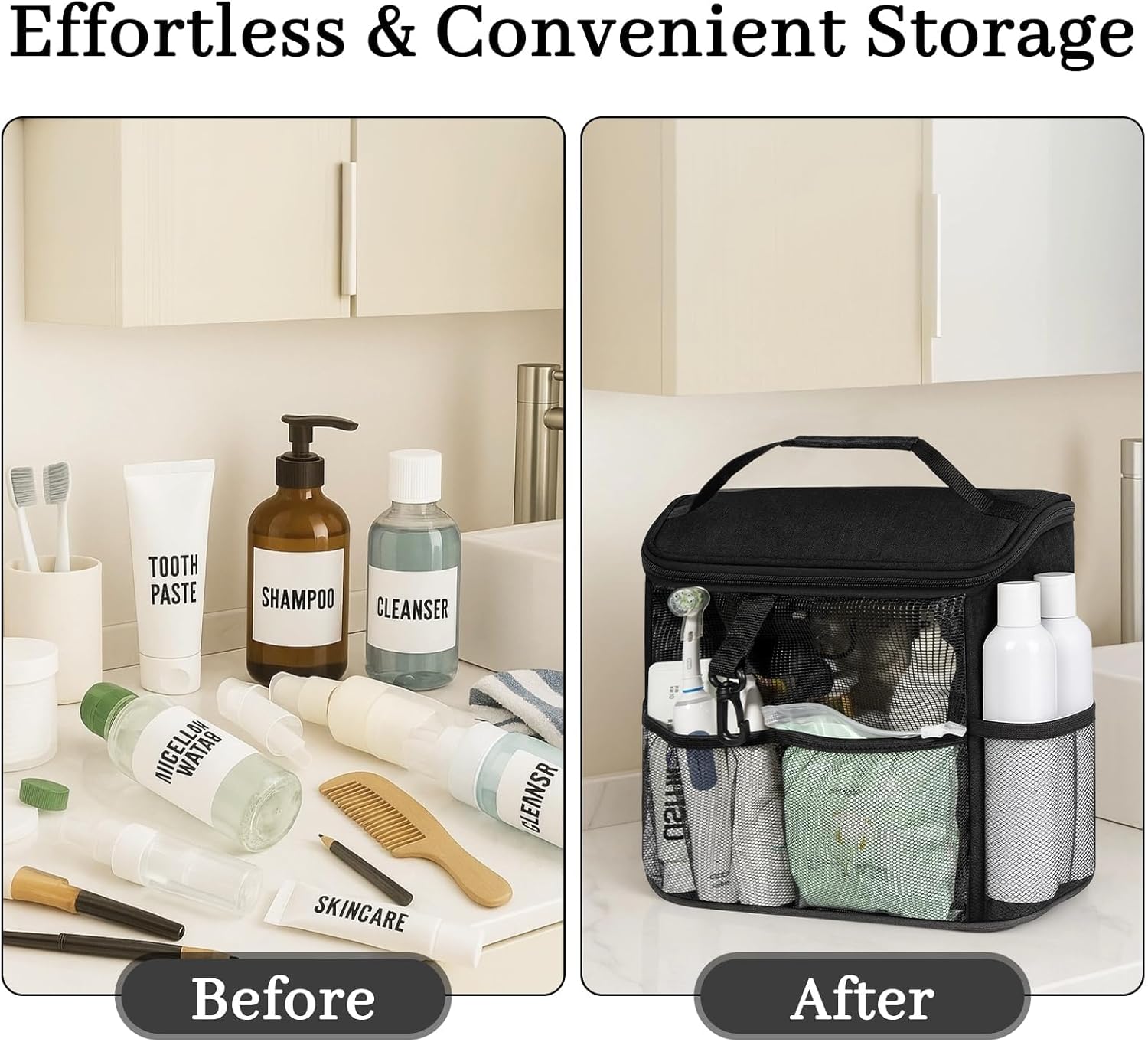 Lemoobolsa Mesh Shower Caddy Black