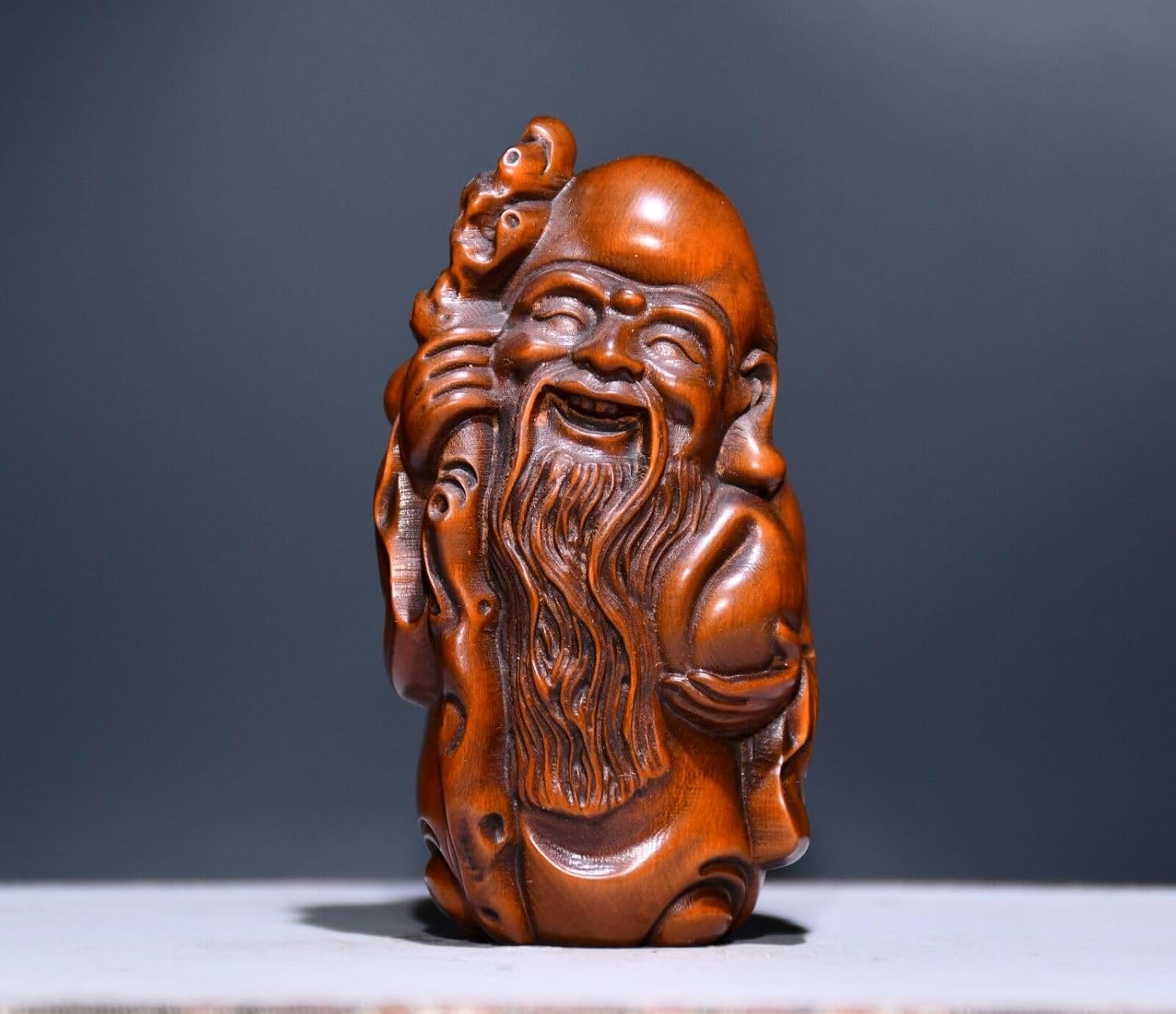 LimpaC Handmade Boxwood Longevity God Statue