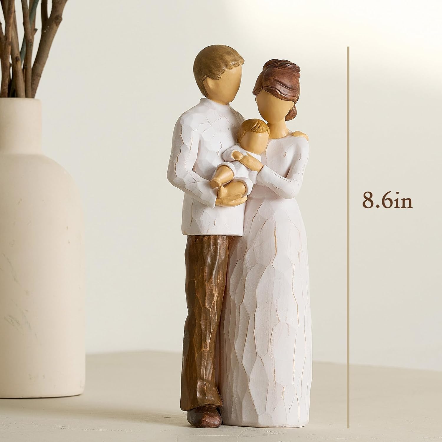 NAN ZAI NAN FANG Family of 3 Figurines for New Parents
