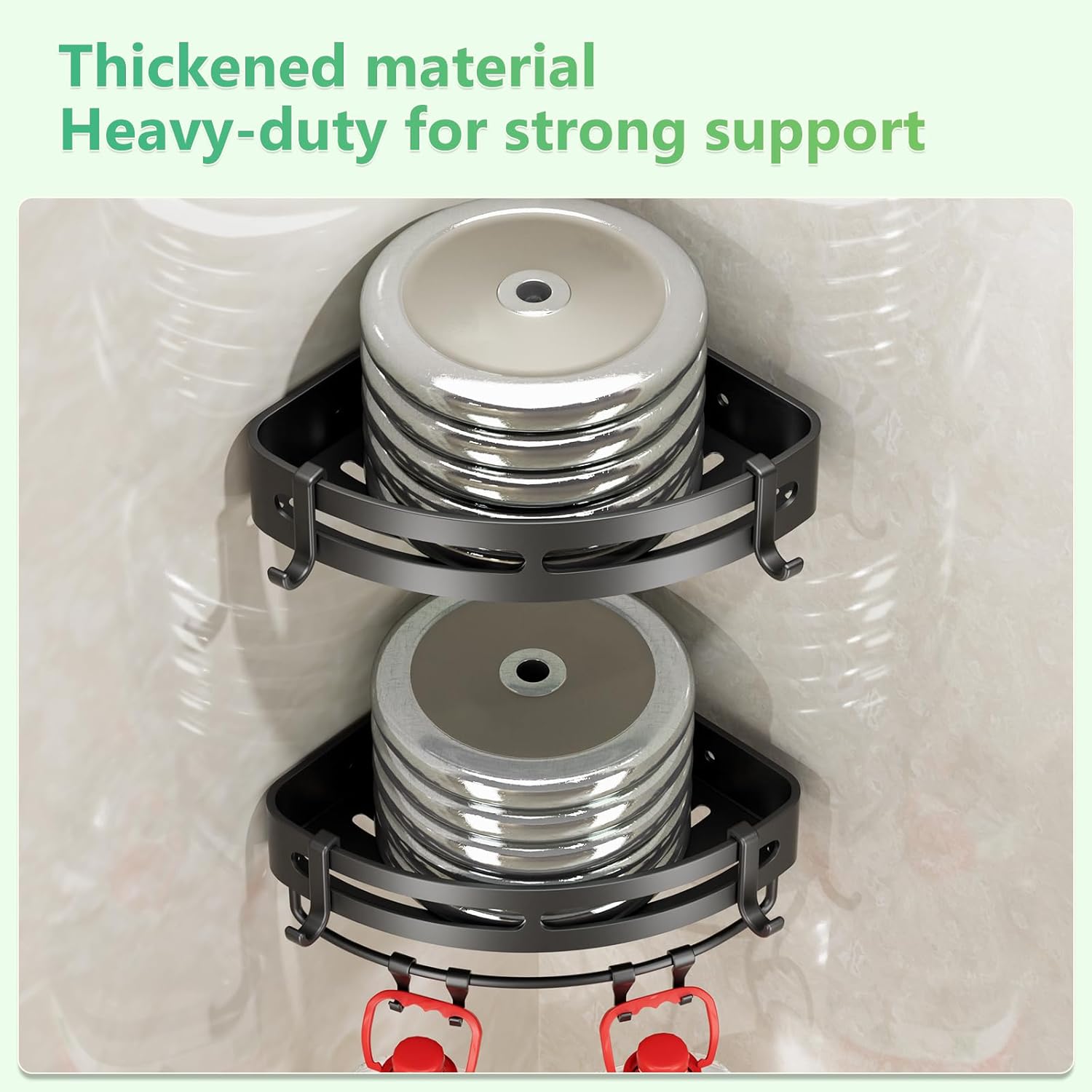 Geobella Adhesive Shower Corner Caddy 2-Pack