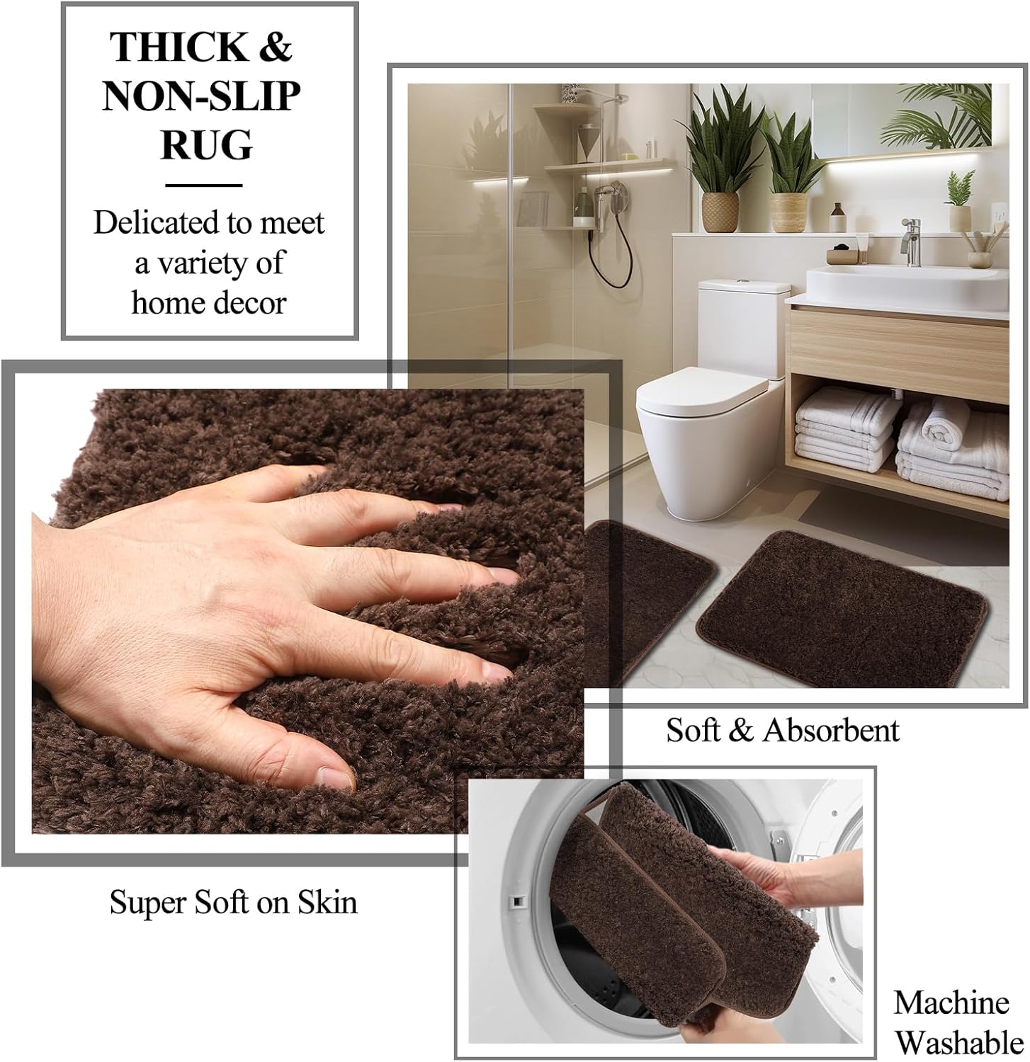 XLHOMO 24 PCS Brown Bathroom Accessory Set 1