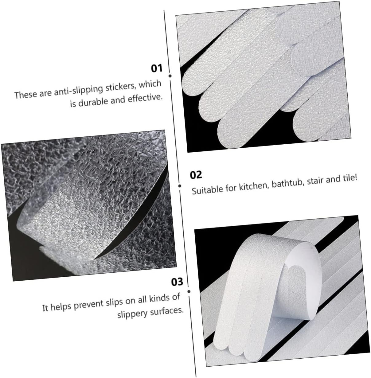 KONTONTY Anti-Slip Tub Stickers for Bathroom Safety
