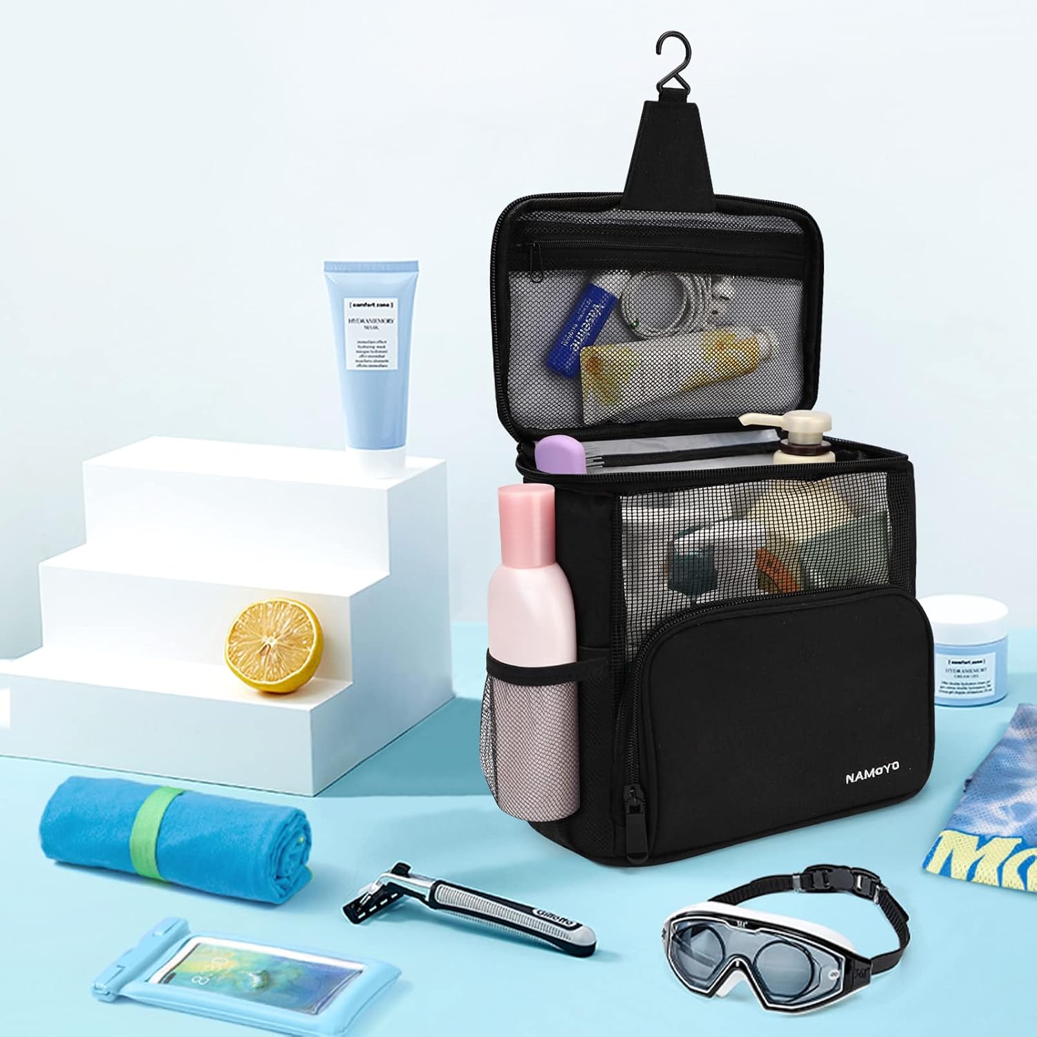 Hatisan 1PC Portable Shower Caddy for Dorm Room and Travel