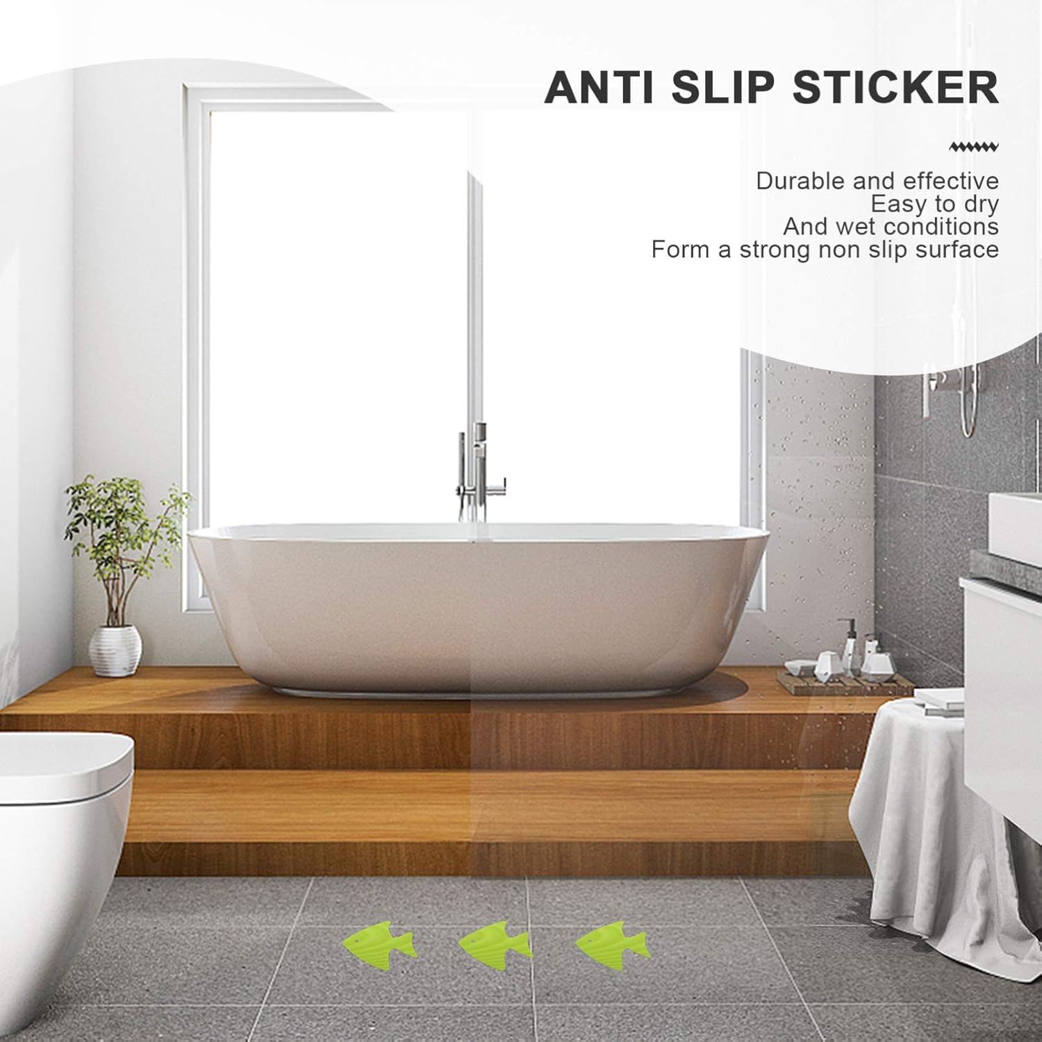 Angoily 20pcs Non-Slip Bathtub Stickers with Sea Creature Designs