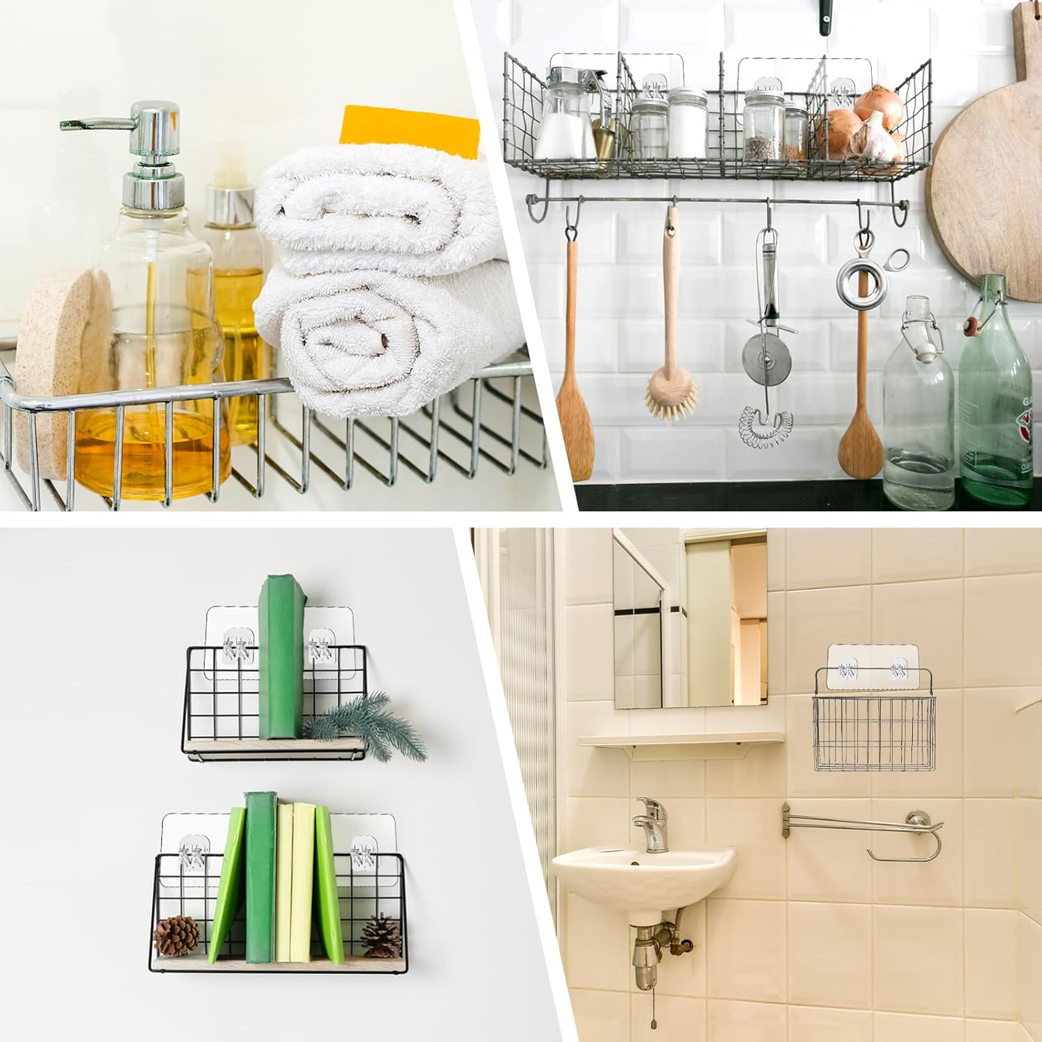 cobee 8 Pcs Shower Caddy Adhesive Hooks 1