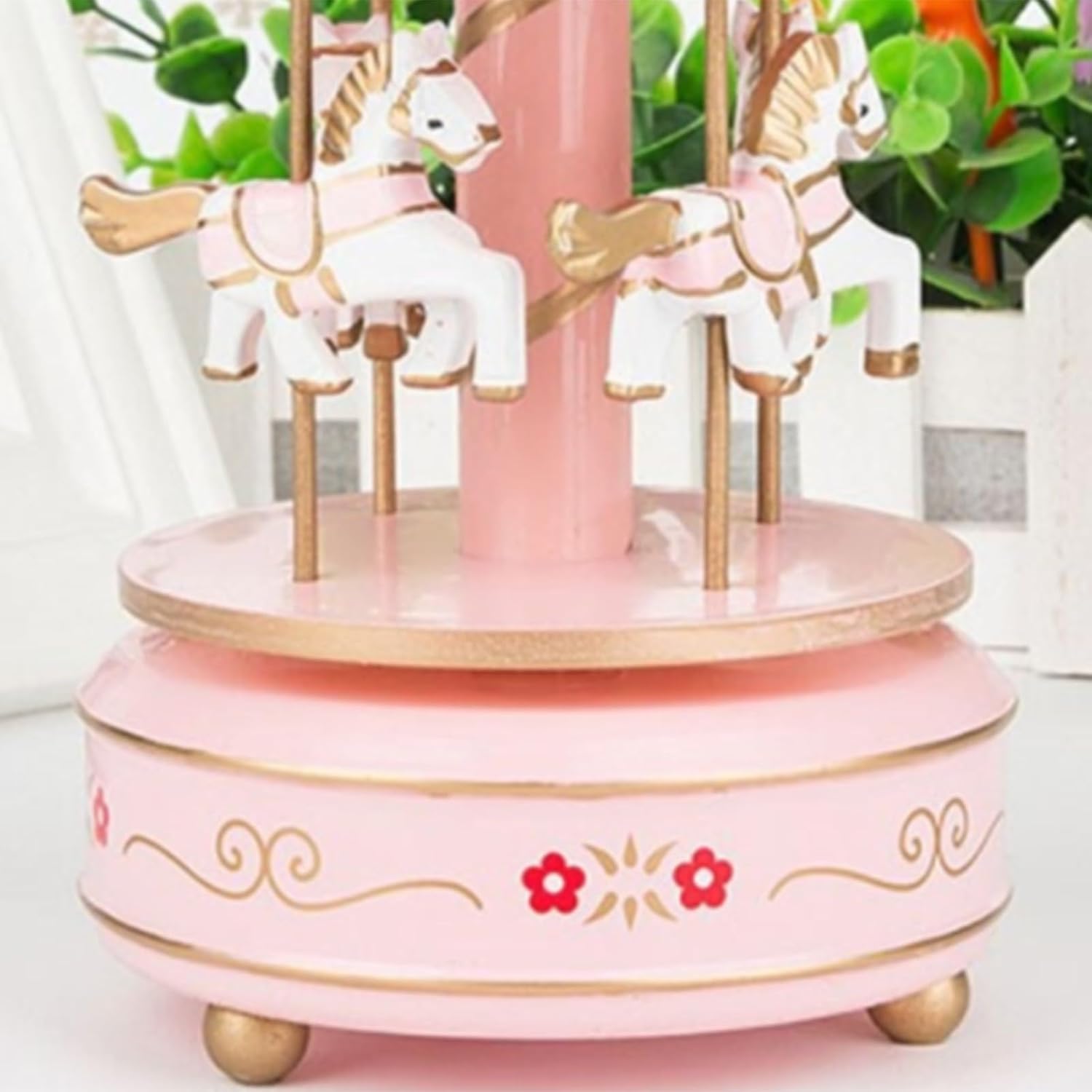 Golden Music Box Sculpture for Home Decor