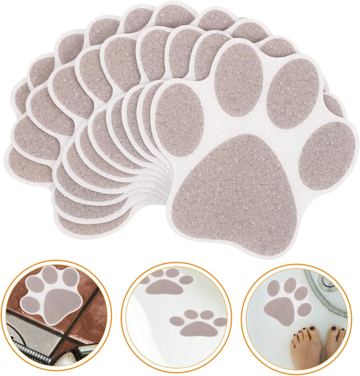 VOSAREA 10Pcs Non-Slip Shower Stickers for Bathtub Safety