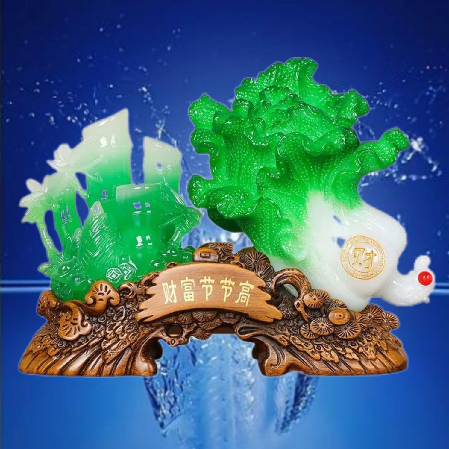 Feng Shui Wealth Statue - Jade Bazi and Golden Toad Decor