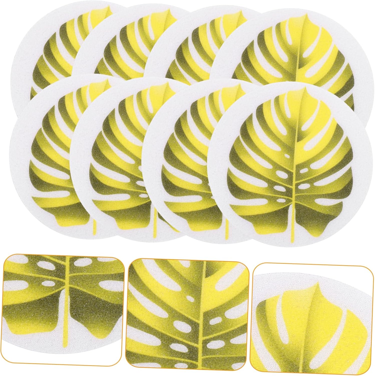 Zerodeko 1 Set Non-Slip Bathtub Stickers Leaf Pattern