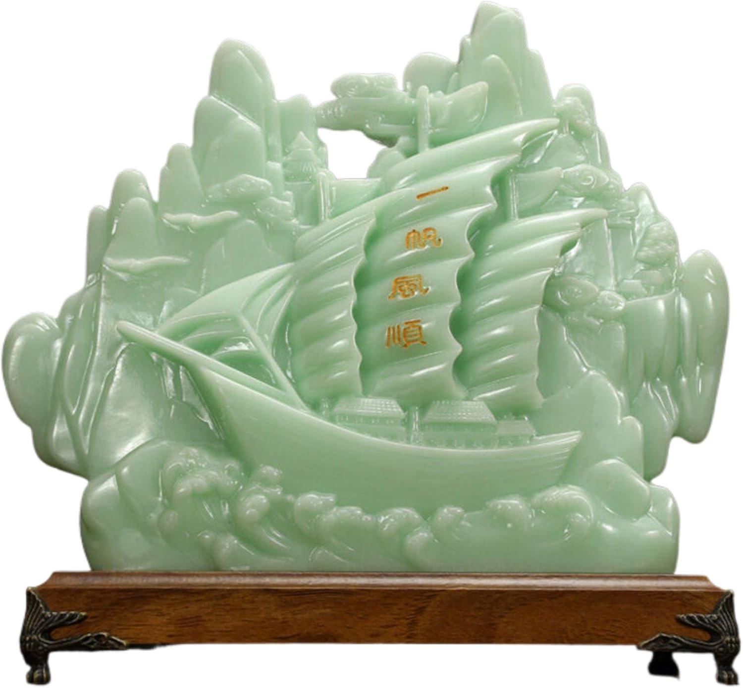 Chinese Feng Shui Resin Wealth Prosperity Statue - 847