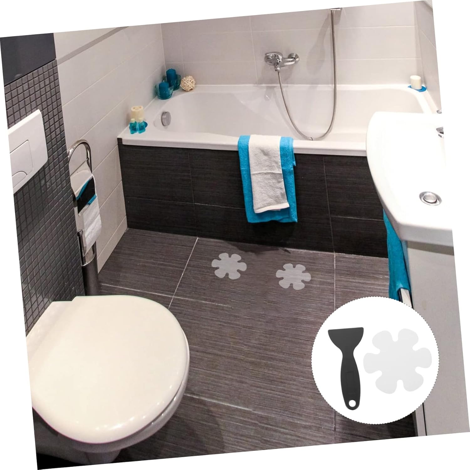 Non-Slip Flower Decal for Bathtub Quick Install