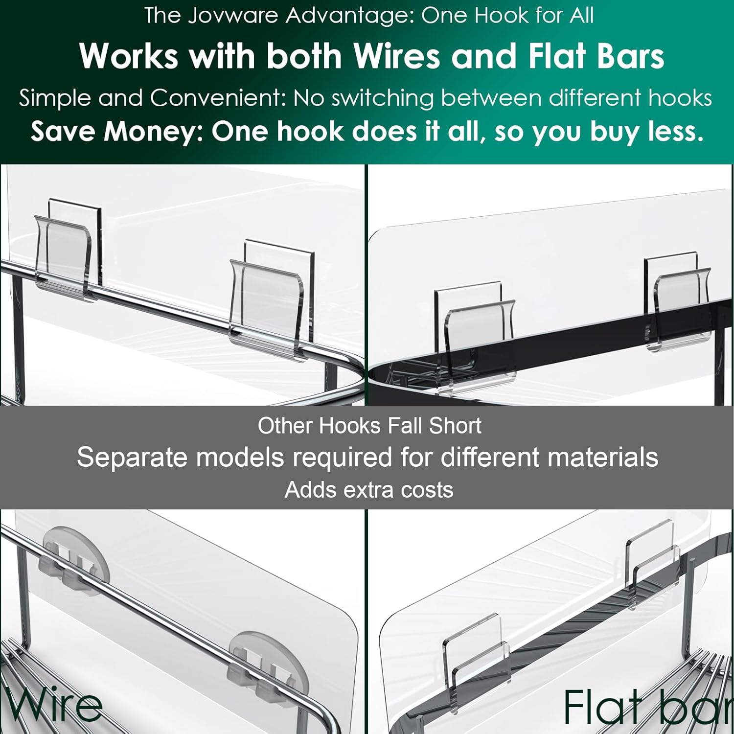 Jovware 14 Pack Shower Caddy Adhesive Replacement 1