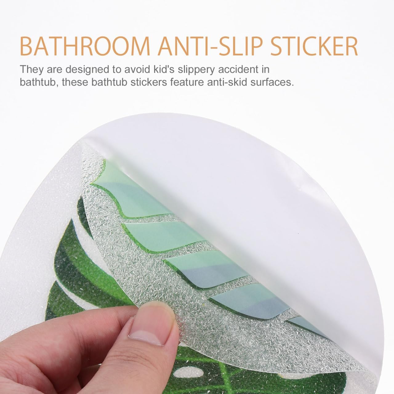 1set Leaf Bathtub Stickers Non-Slip Safety Decals