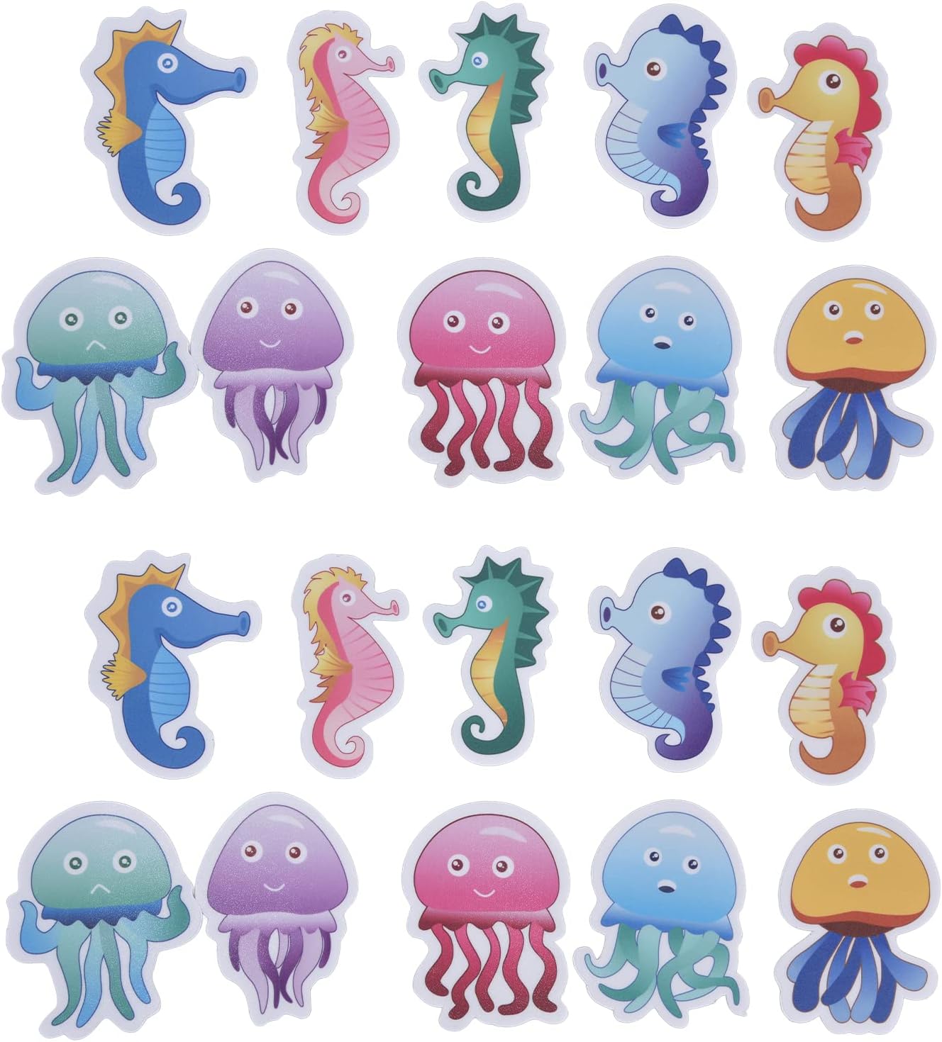 Gavigain 2 Set Kids Bath Stickers with Sea Animal Design