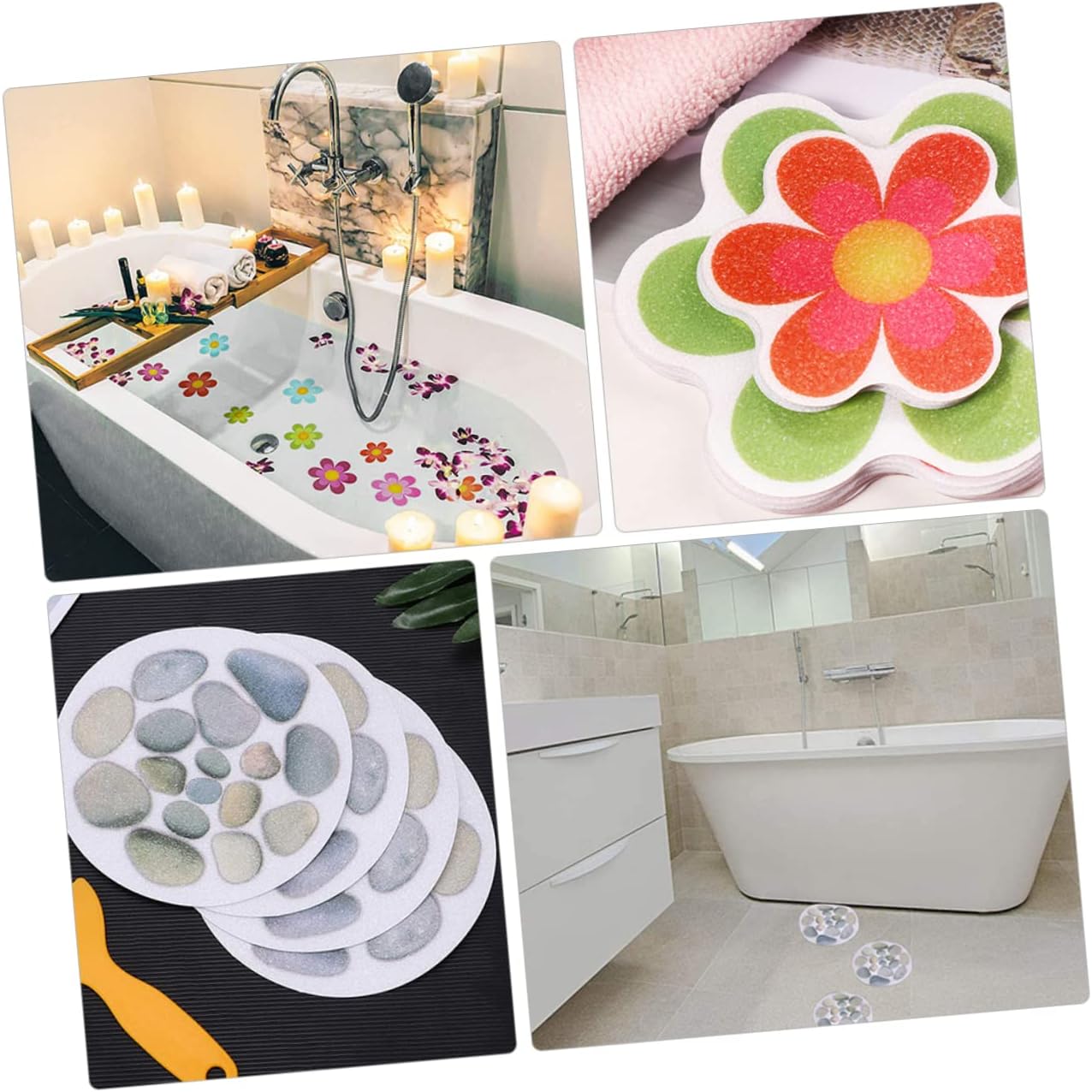 VOSAREA 14Pcs Bath Safety Stickers for Showers and Pools