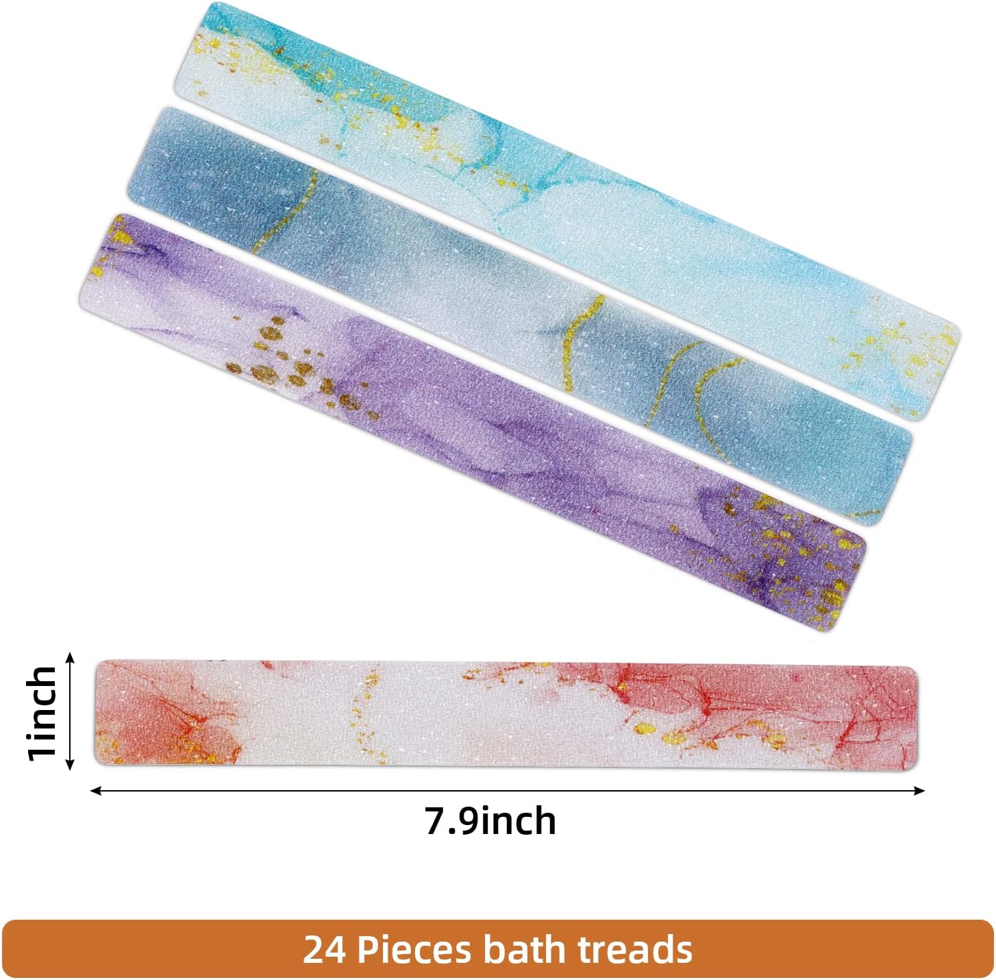Secopad Anti-Slip Colorful Bathtub Strips 24 PCS