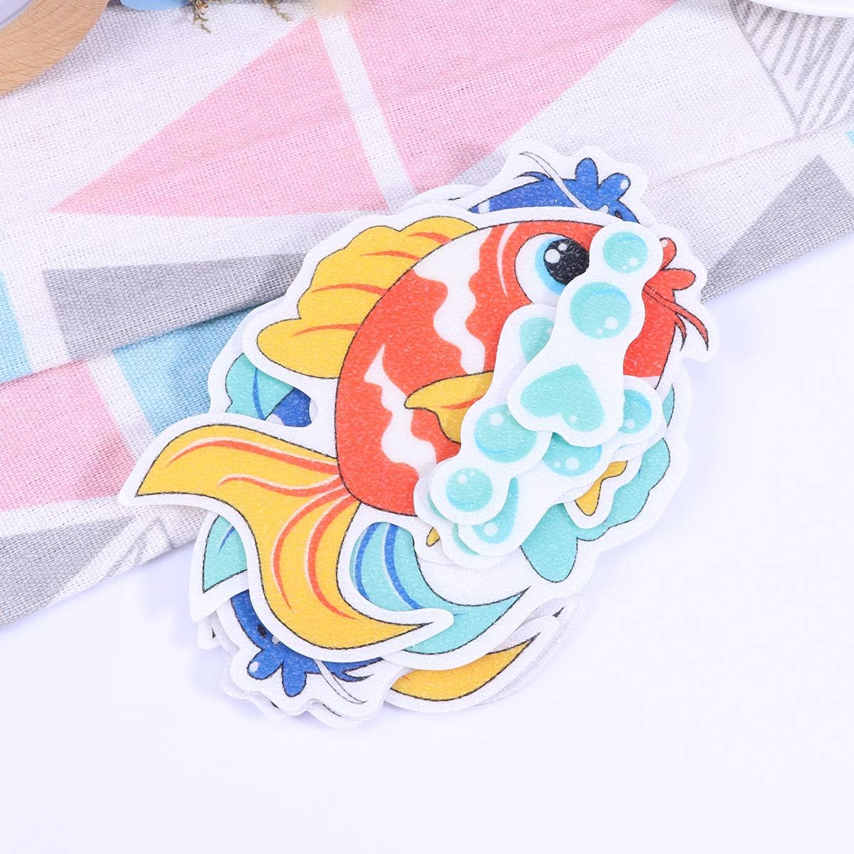 8pcs Stickers Anti-Slip Cartoon Fish Bat Decals