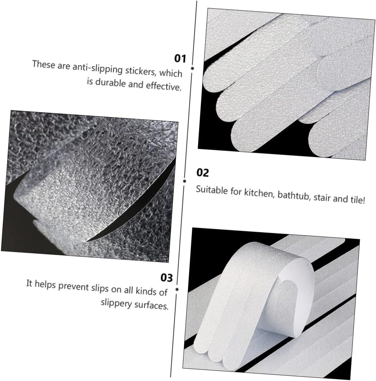 Ciieeo Non-Slip Bathtub Stickers 42pcs