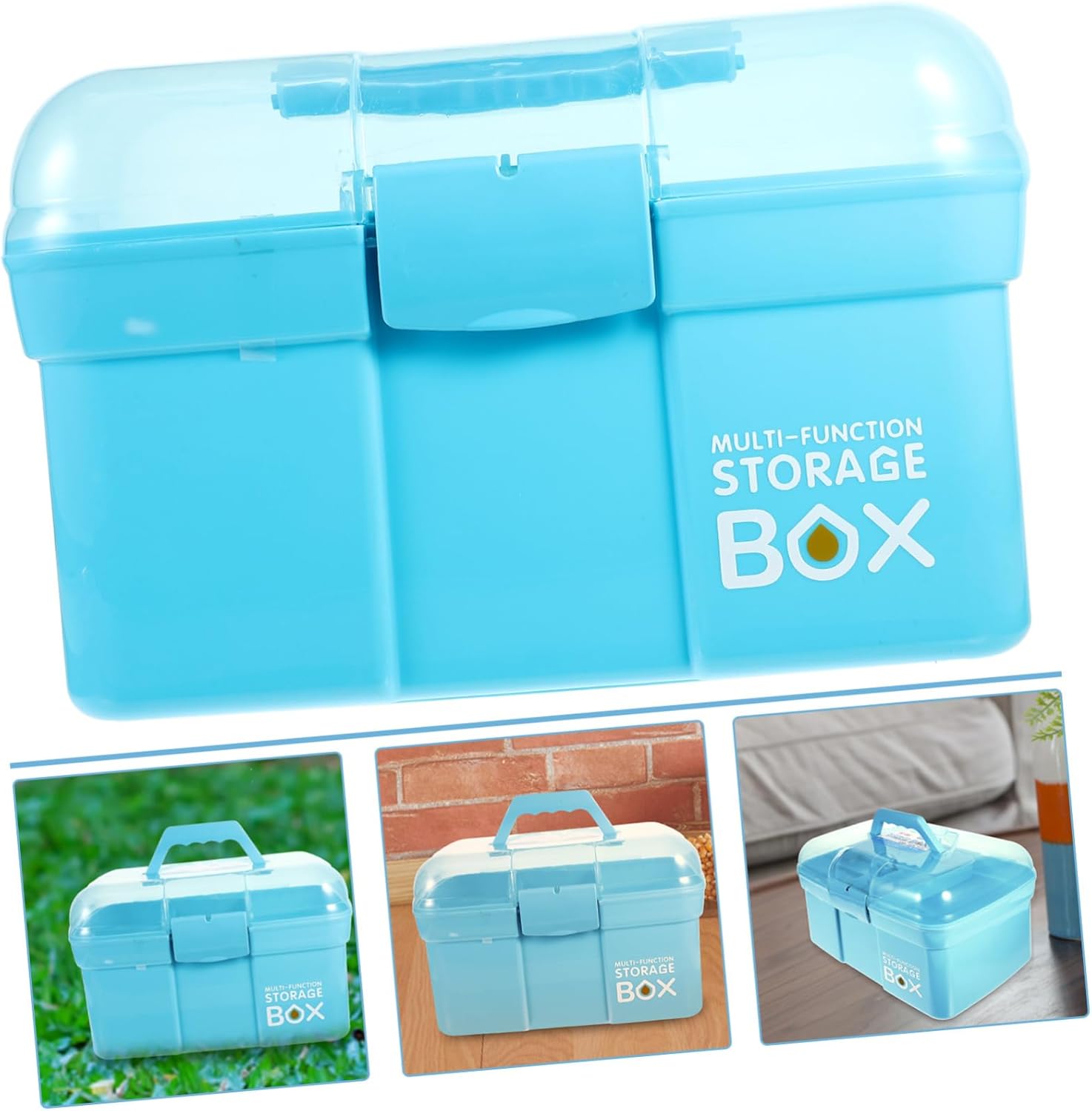 Vaguelly Portable Medicine Cabinet with Handle for Home Travel