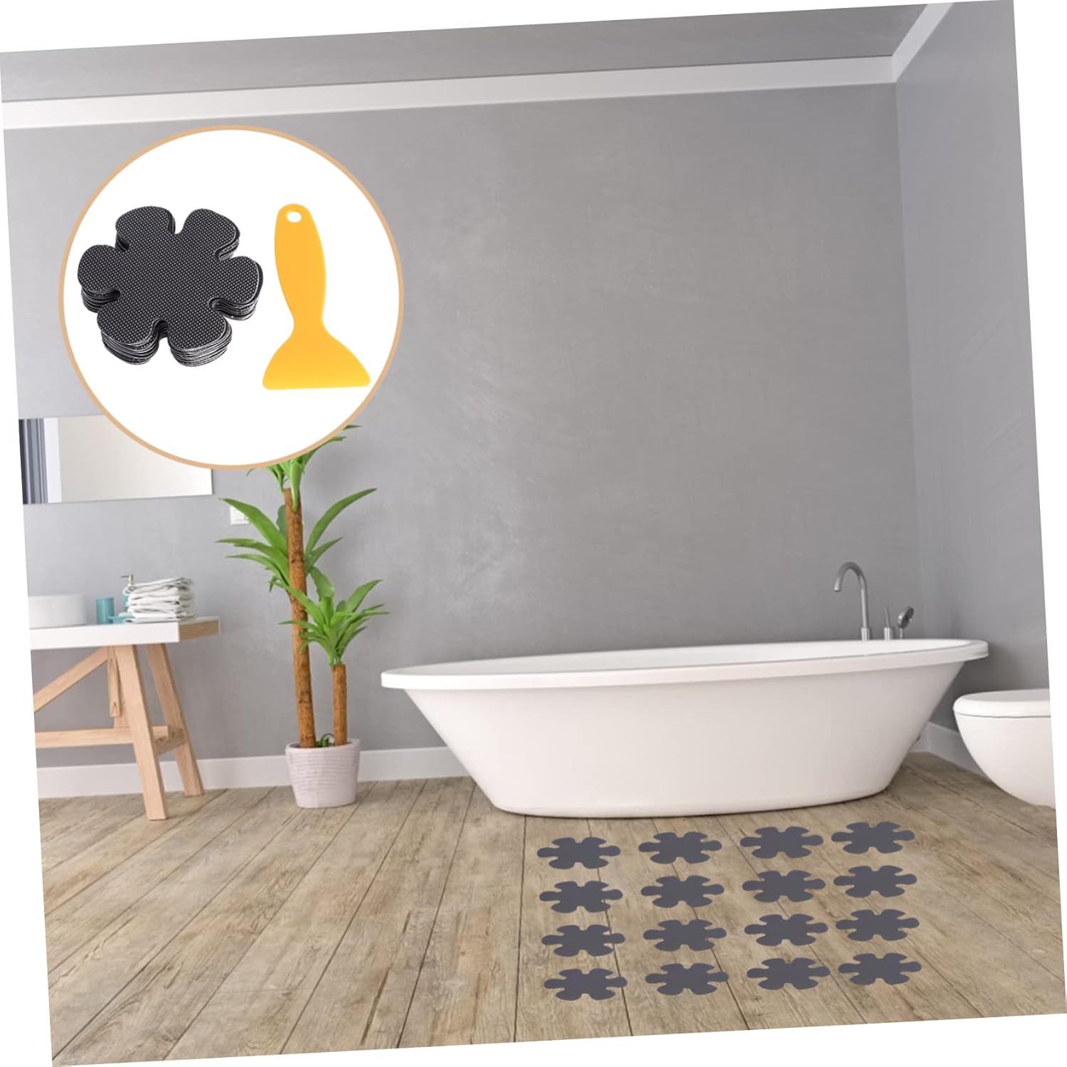 BRIGHTFUFU Bath Tub Non Slip Decals PEA Material