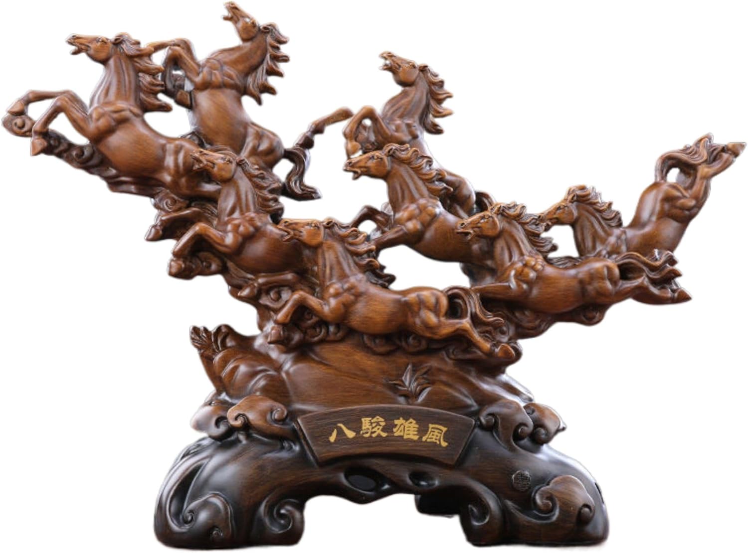 Chinese Feng Shui Resin Wealth Horse Statue - 1336