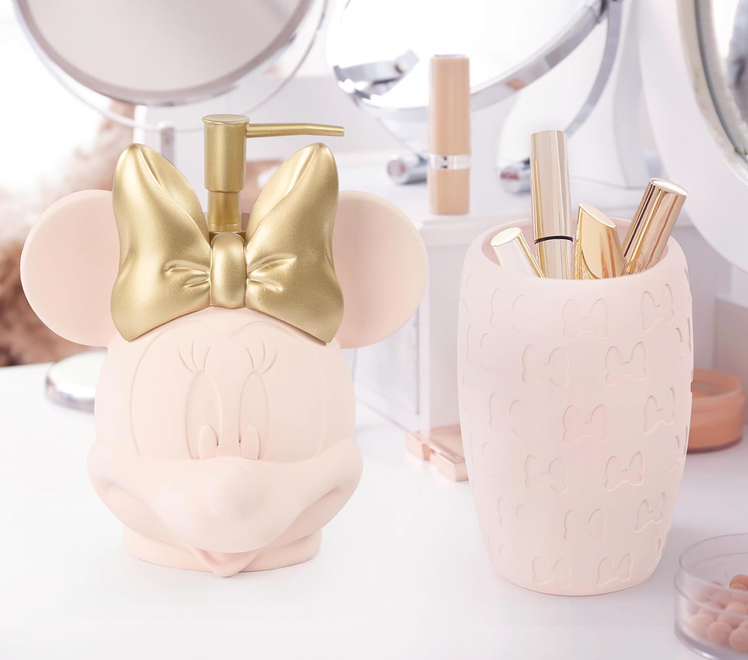 Disney Minnie Mouse 2-Piece Bathroom Dispenser Set