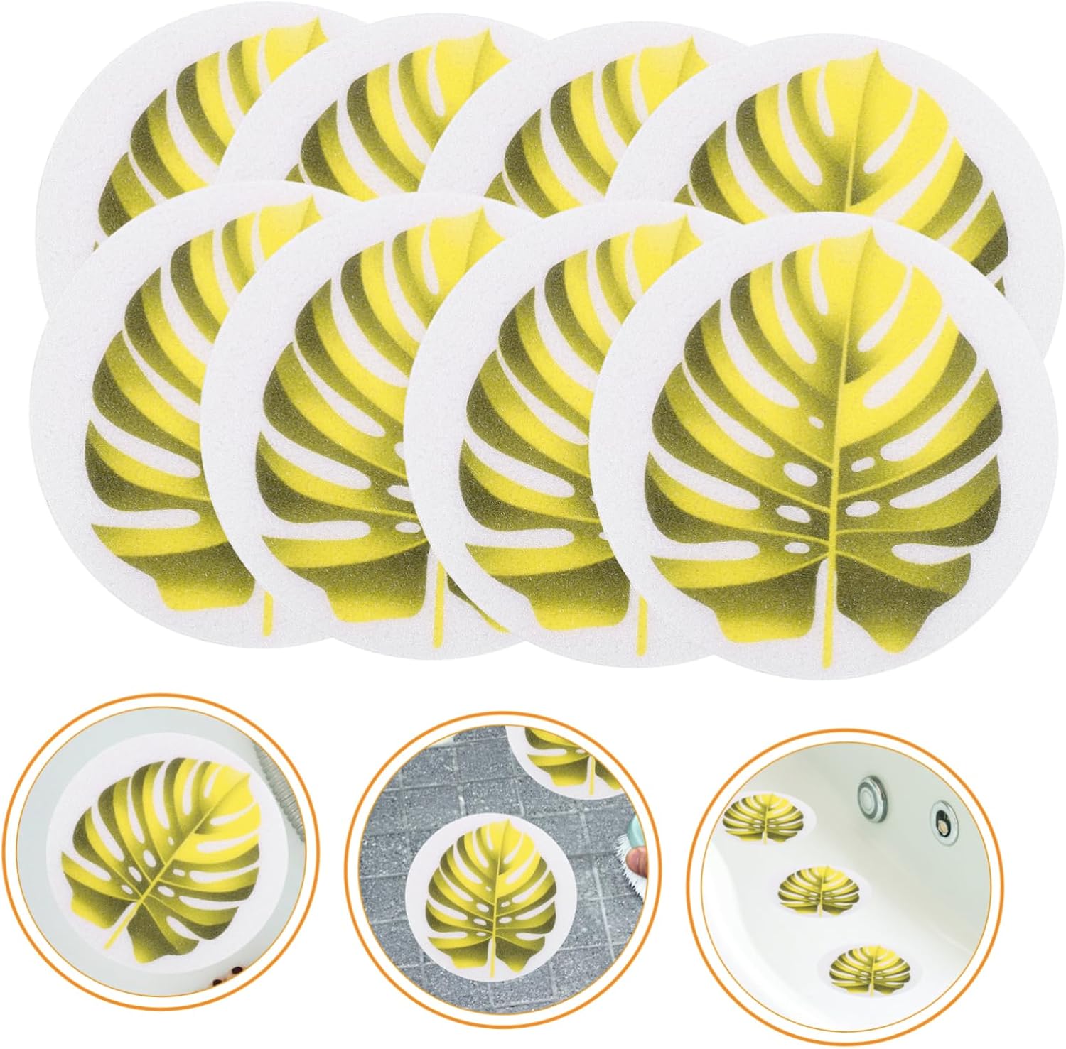 Alipis Leaf Shape Non-Slip Bathtub Decals