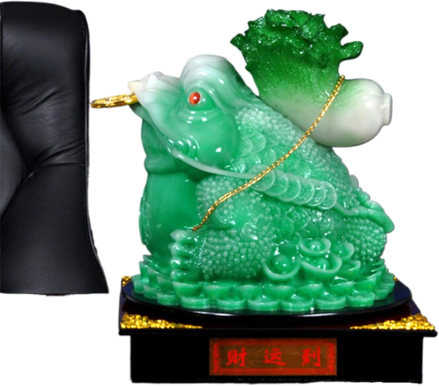 Feng Shui Gold Money Turtle Jade Wealth Figurine - 561