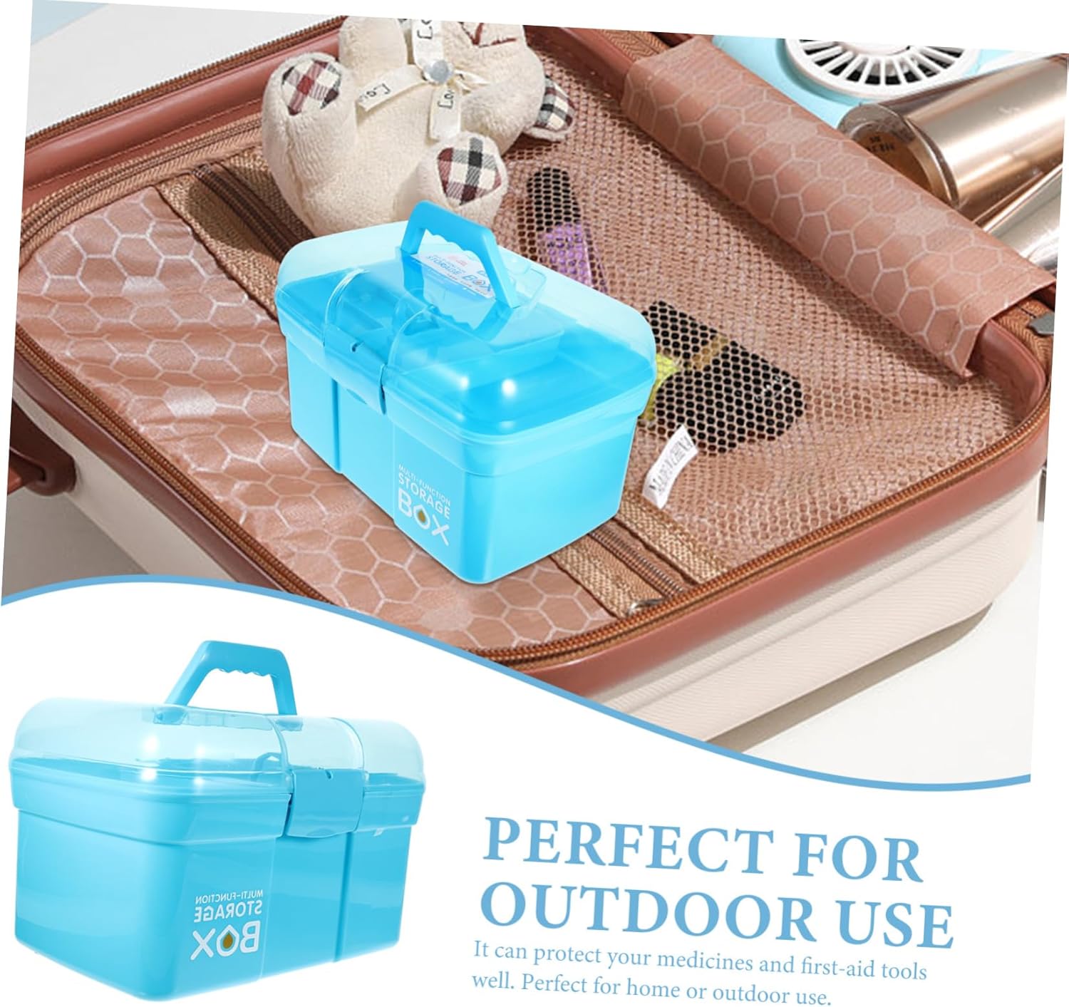 COLLBATH Portable Double Layer Medicine Cabinet