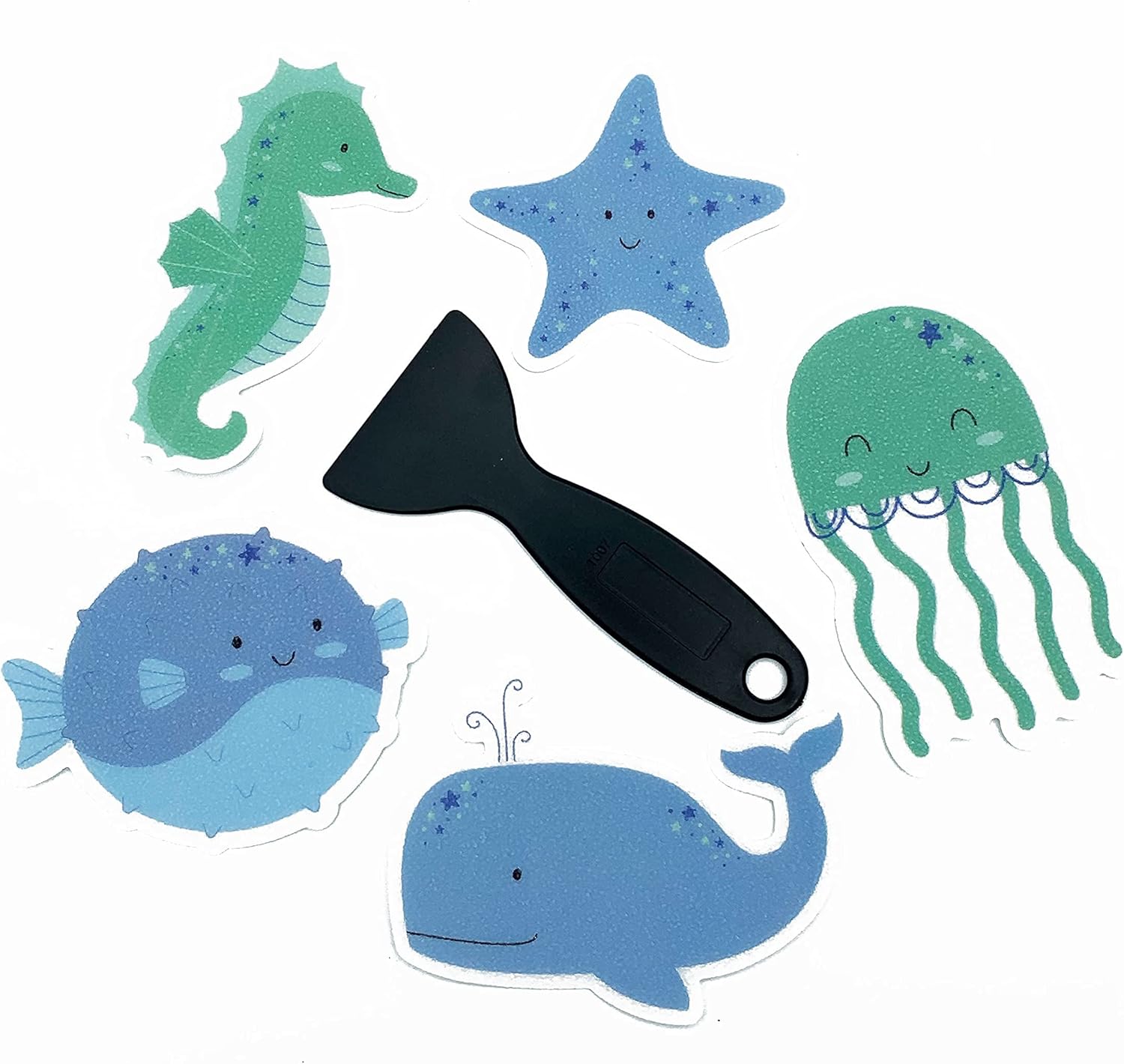 Crafty Critters Non-Slip Bathtub Stickers 10 Pack Under The Sea 1