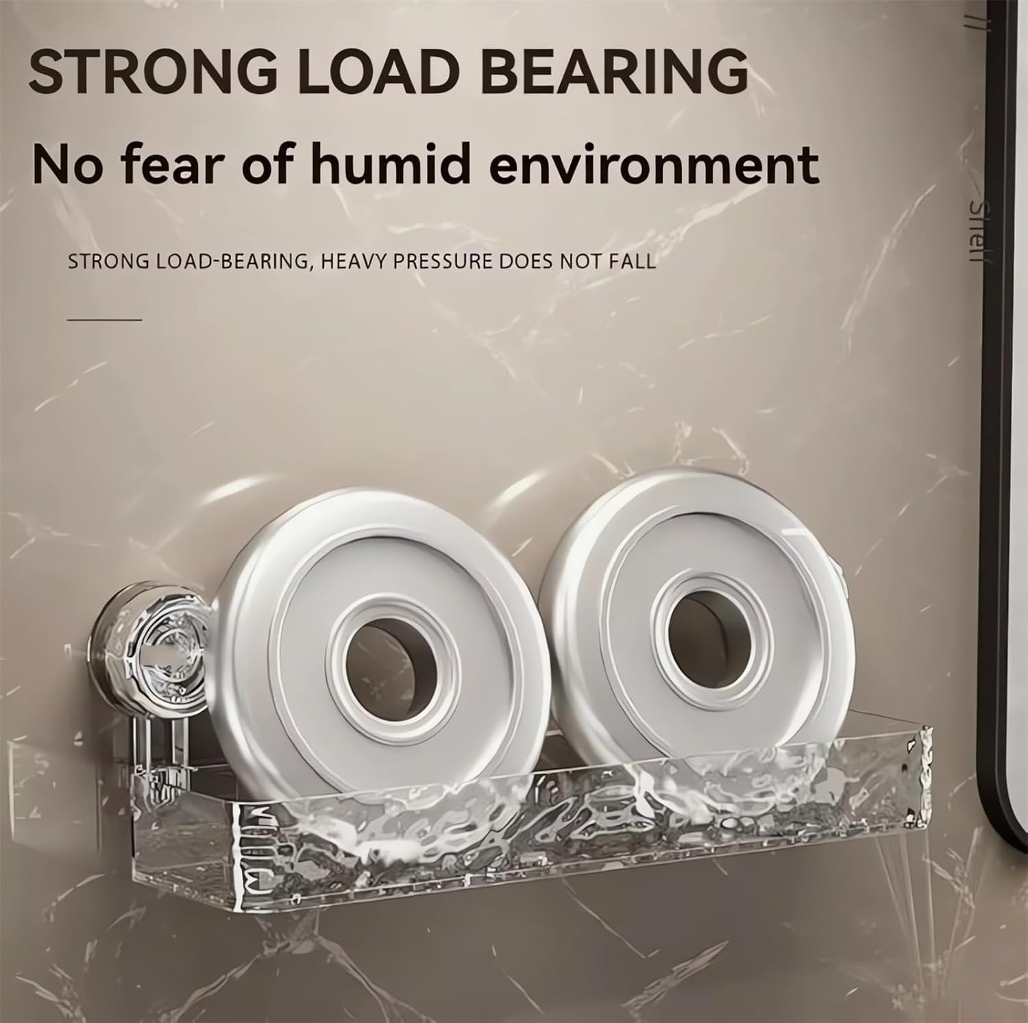 Removable Corrugated Suction Cup Shower Caddy Organizer