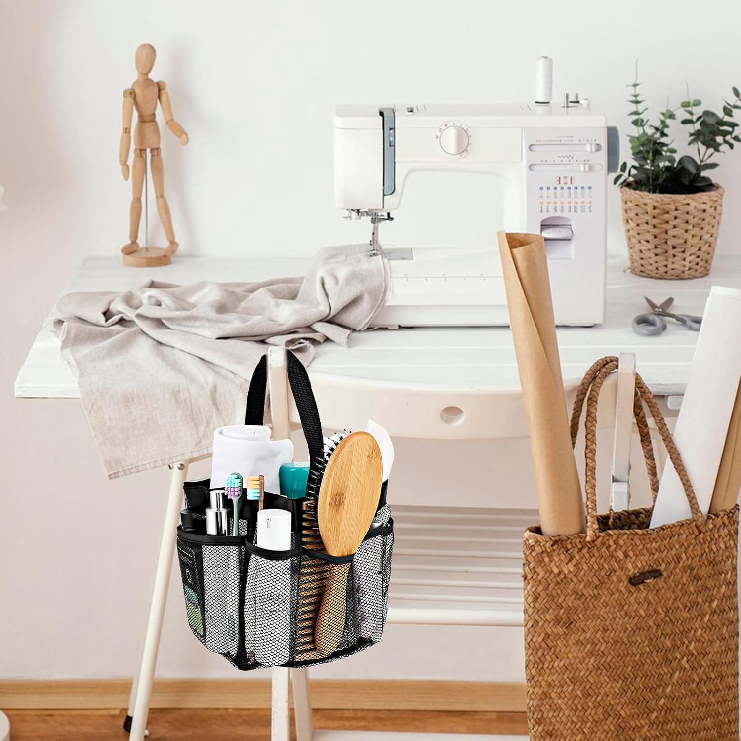 Dimeho Mesh Shower Caddy Bag with 8 Pockets 1