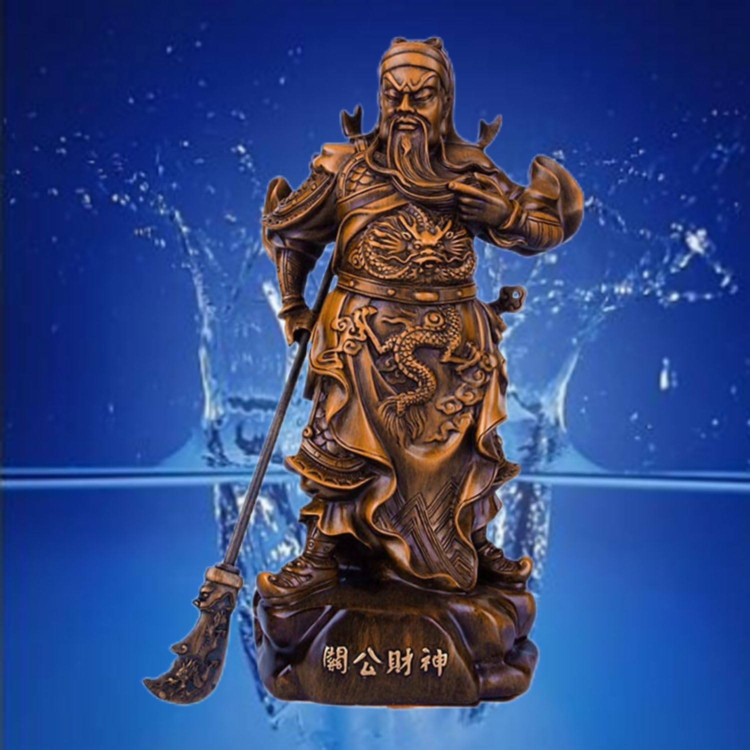 Chinese Feng Shui Resin Statue of Guan Yu Wealth God