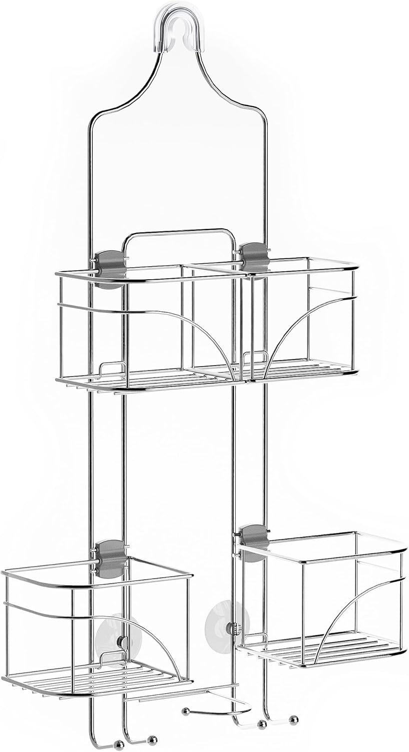 Zenna Home Chrome Expandable Over-The-Shower Caddy