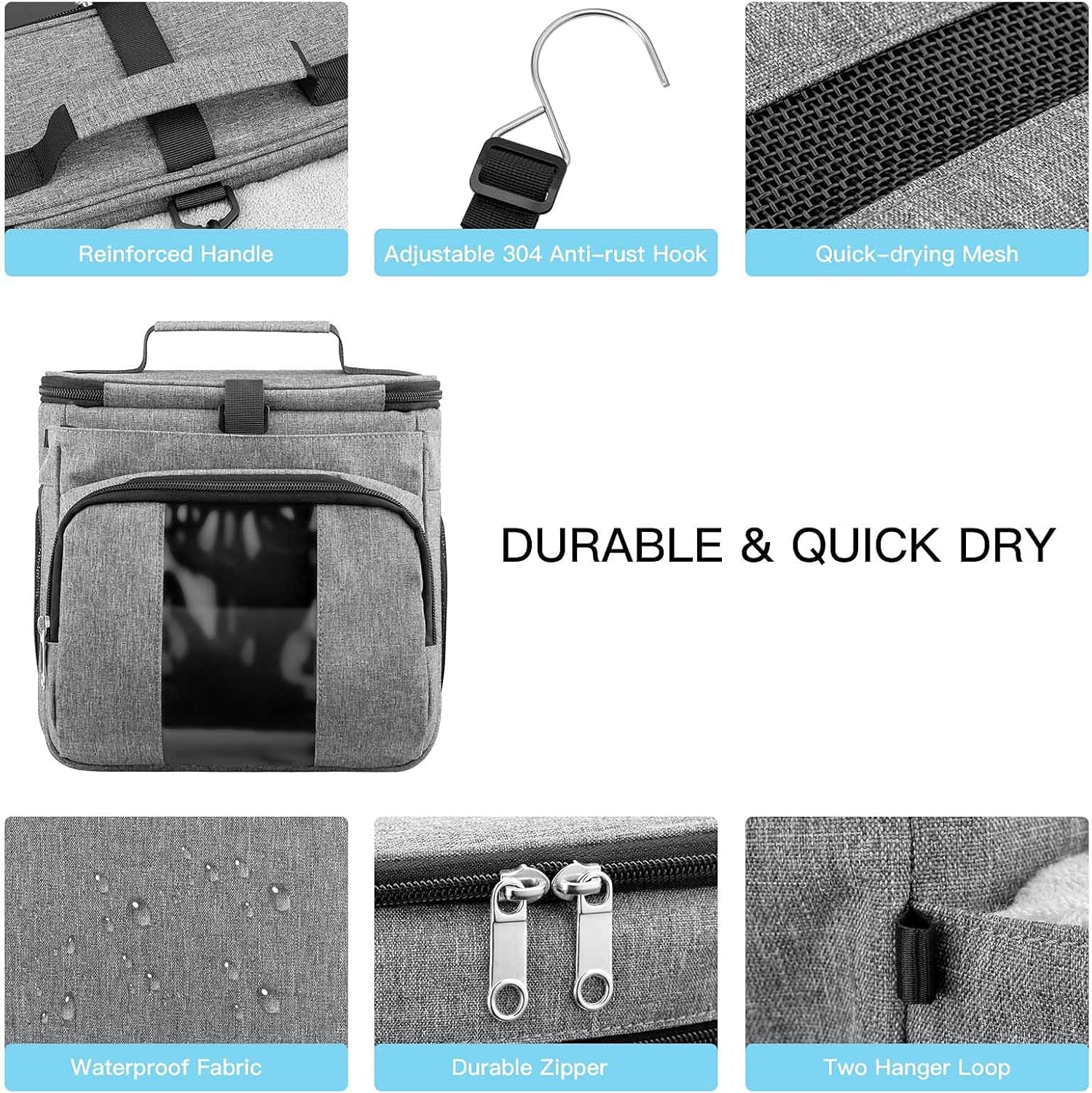 Bukere Portable Shower Caddy for Travel and Dorm Use