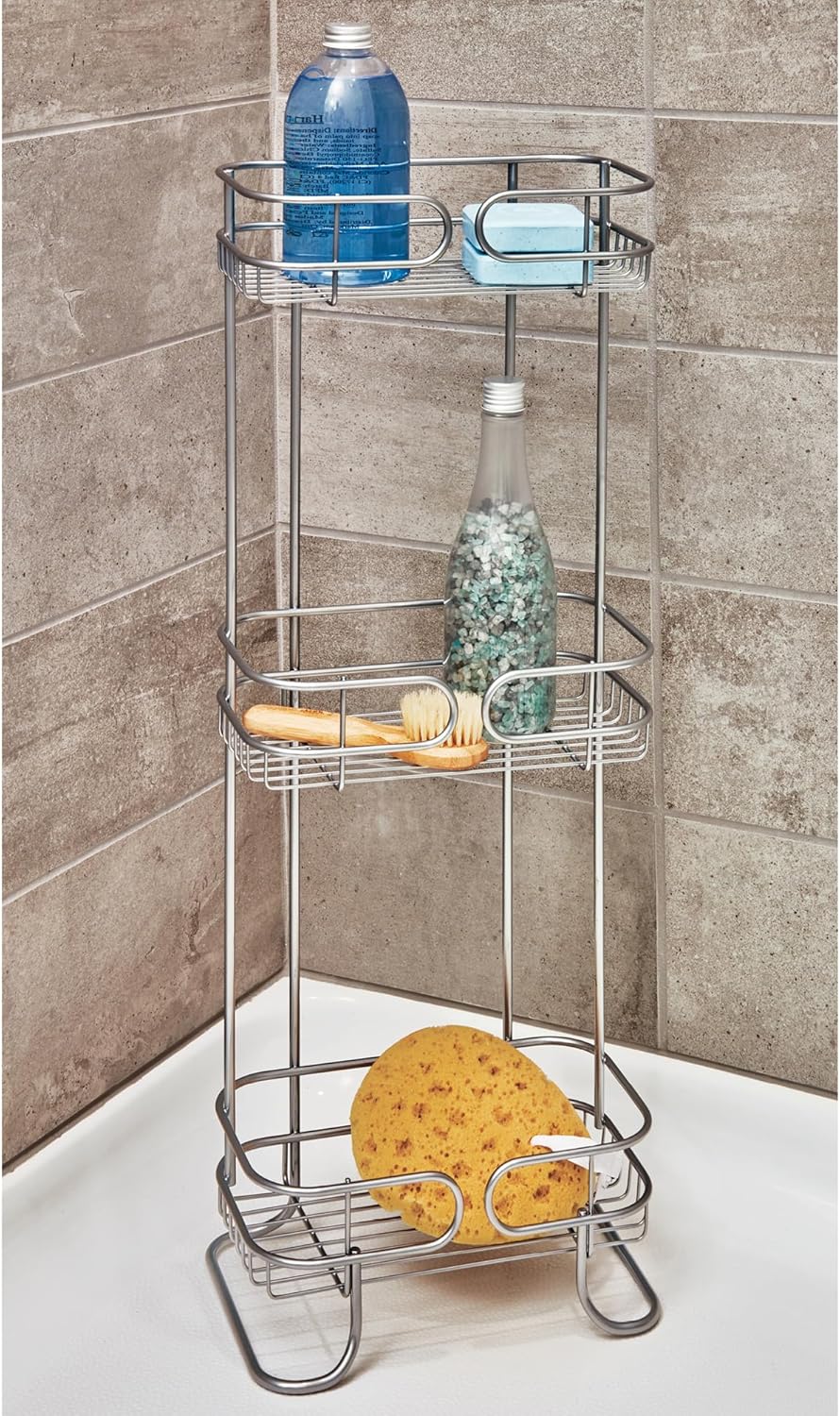 InterDesign iDesign Neo Bathroom Standing Shelves Silver