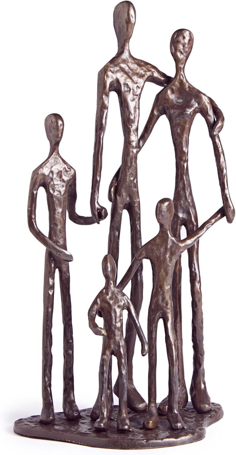 Danya B Family of Five Bronze Sculpture with Velveteen Base