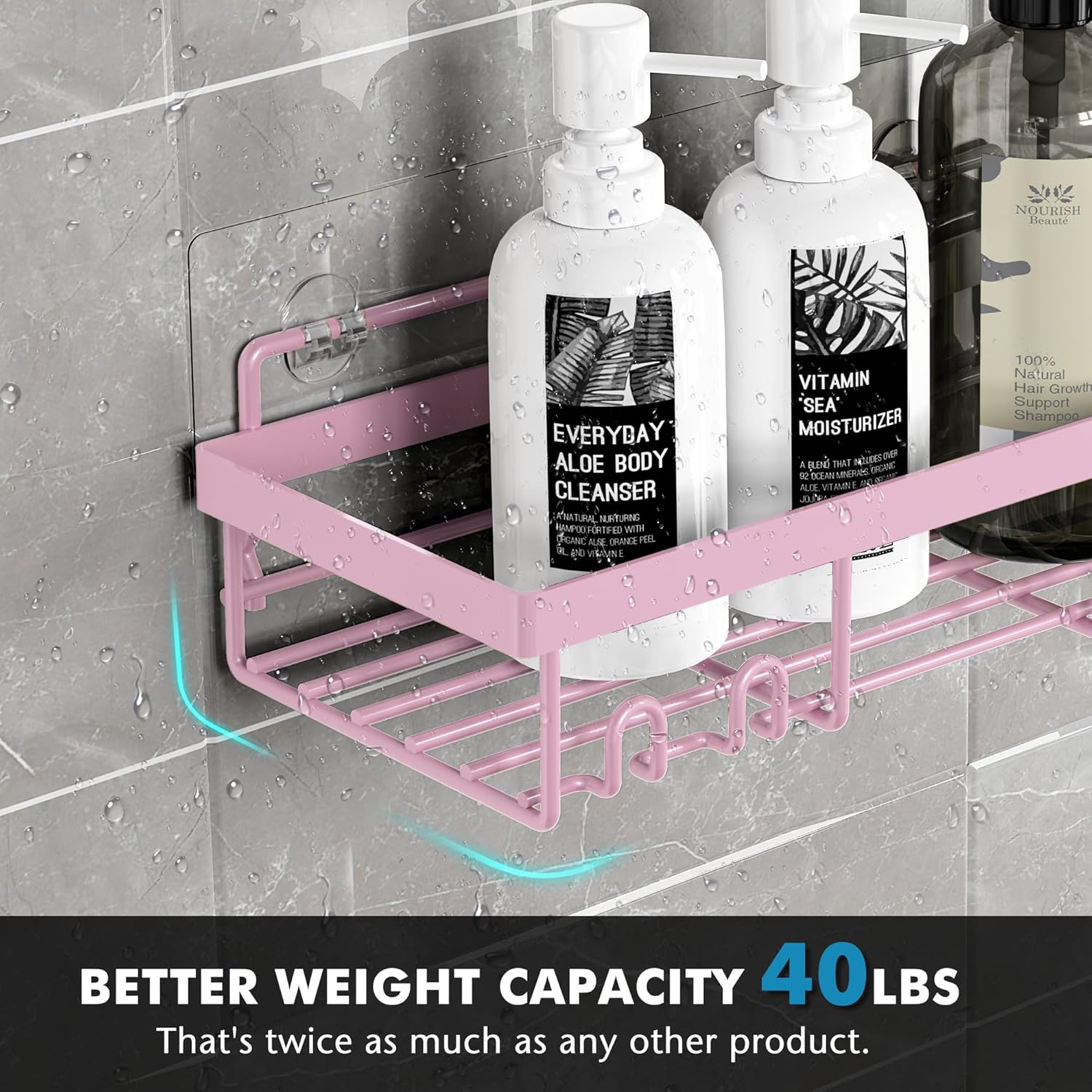 Moforoco Shower Caddy Organizer with Hooks