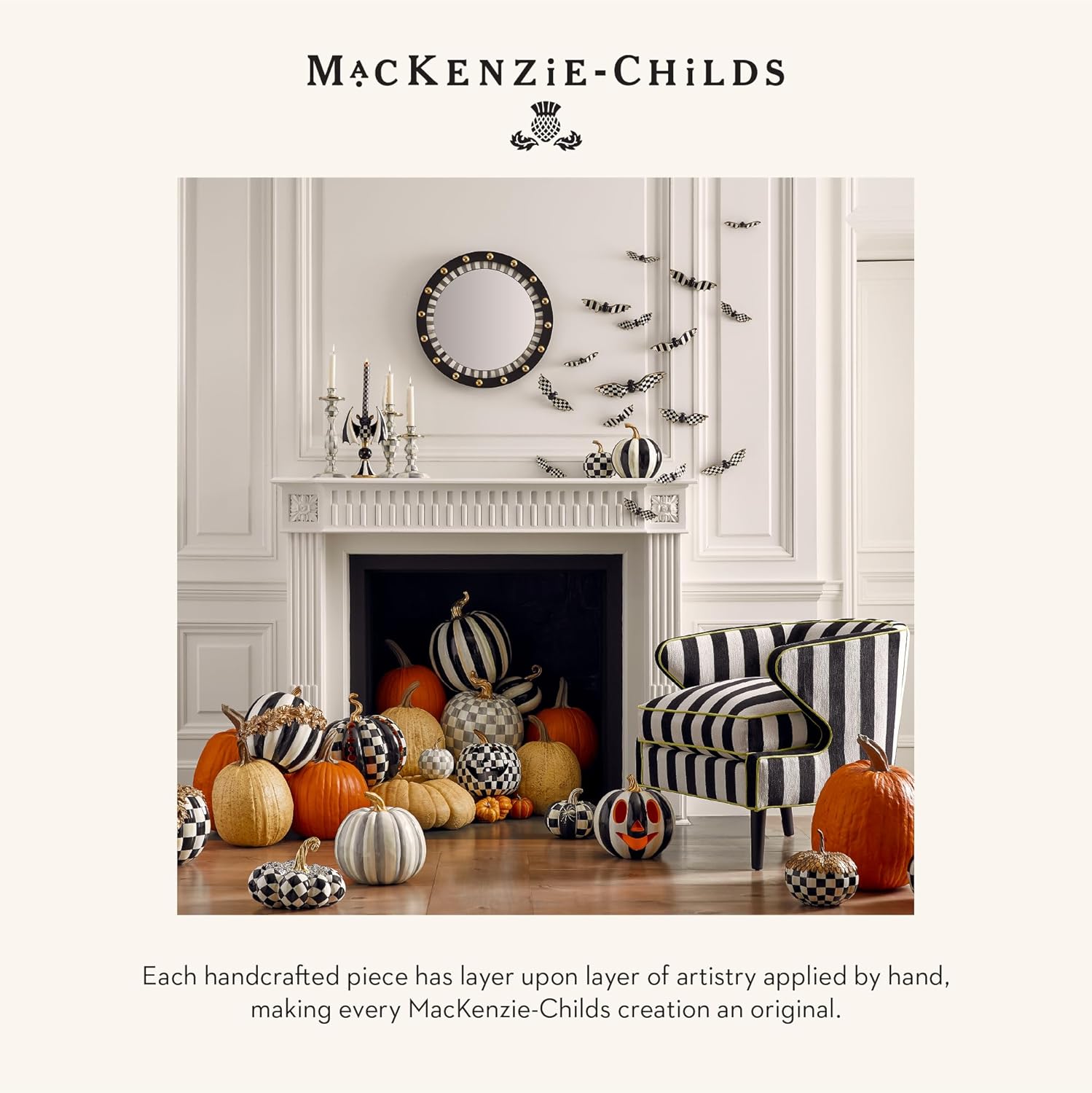 MACKENZIE-CHILDS Mini Pumpkin Resin Decor
