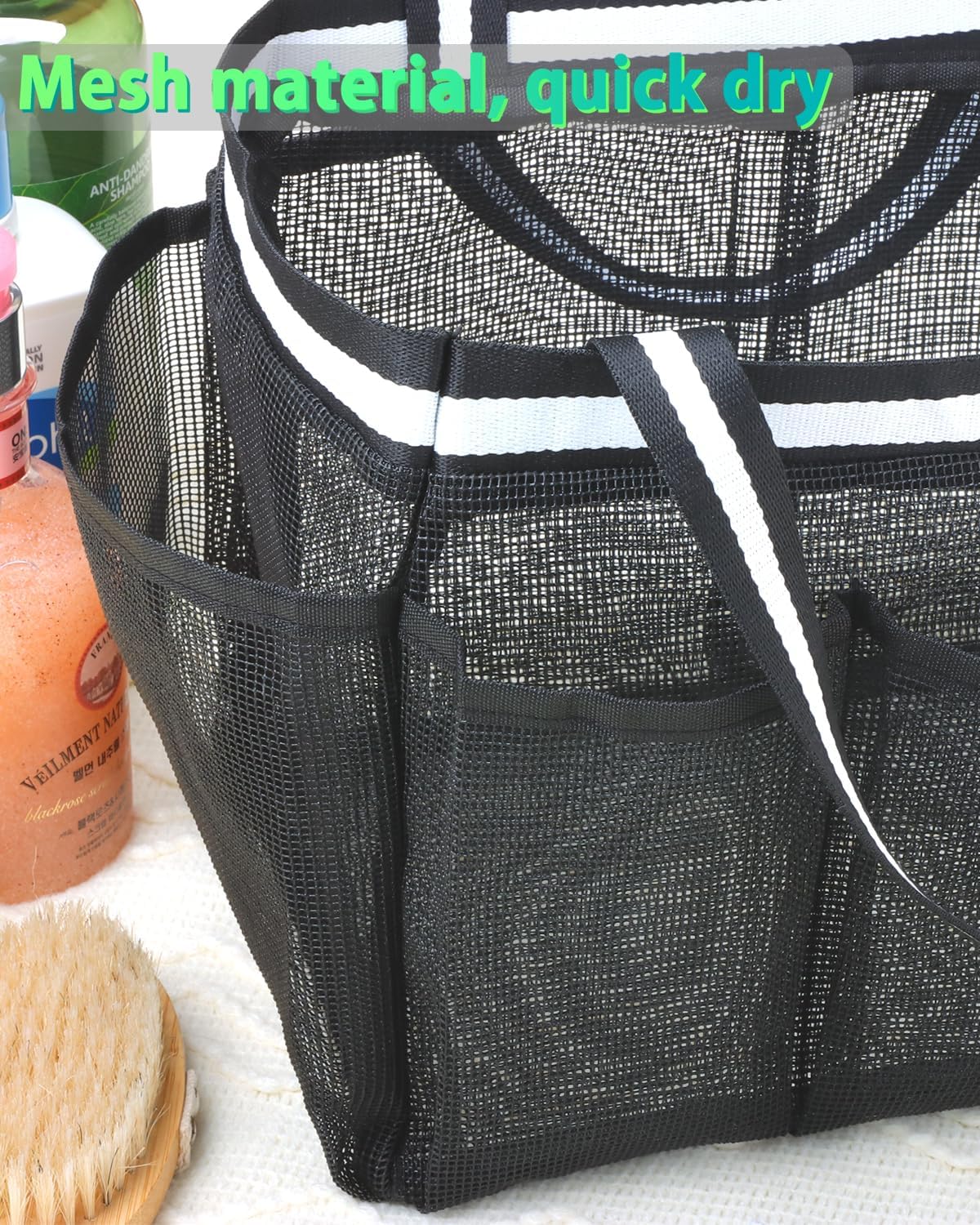 XL Mesh Shower Caddy Portable Bag for Travel and Gym