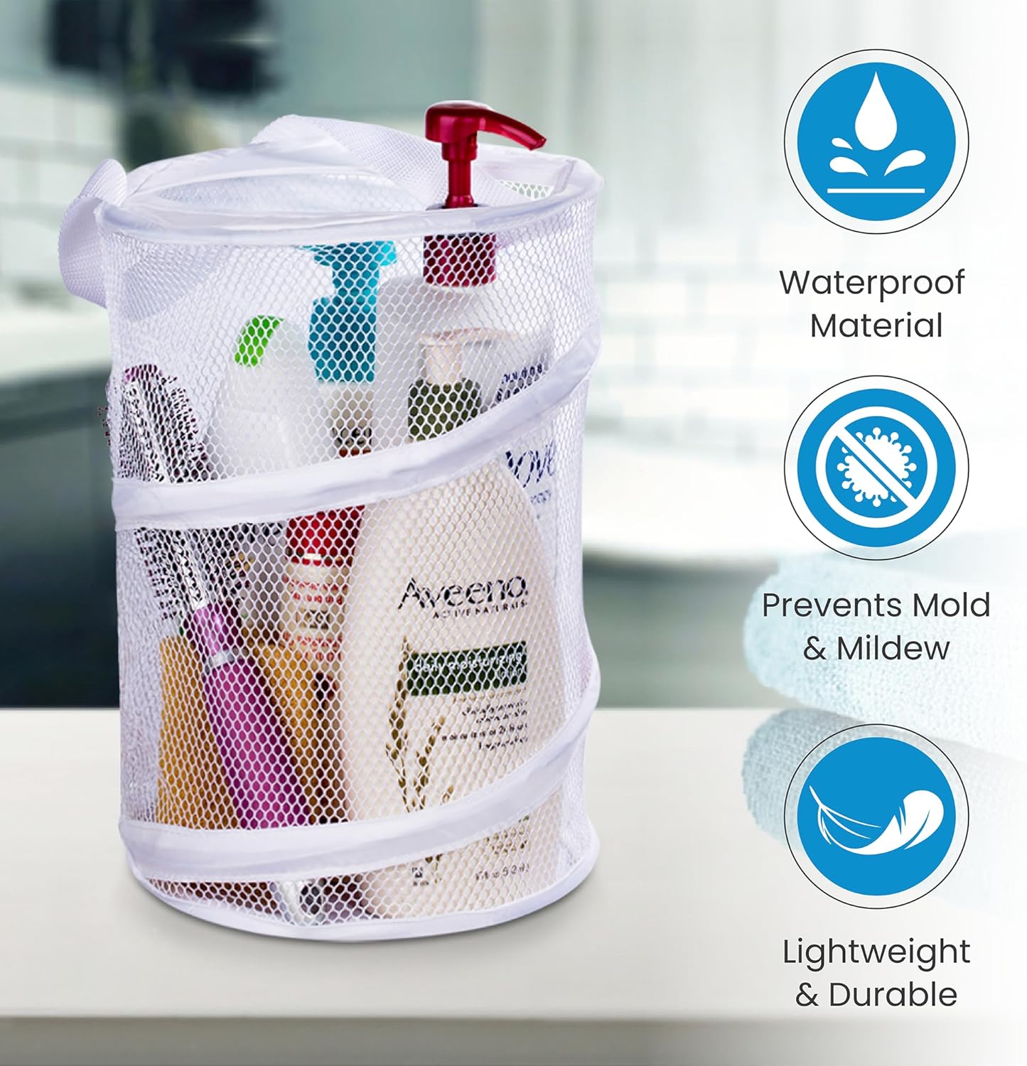 Handy Laundry Foldable Shower Caddy - White 1