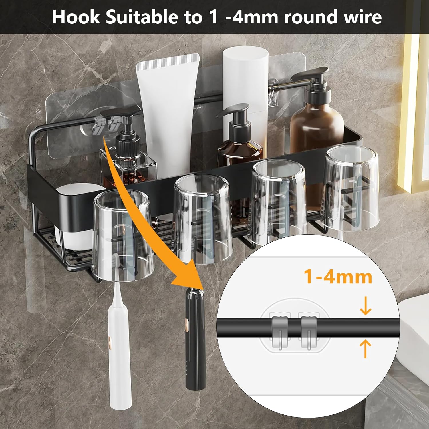 Spiglamm 8 Pack Shower Caddy Hooks Replacement