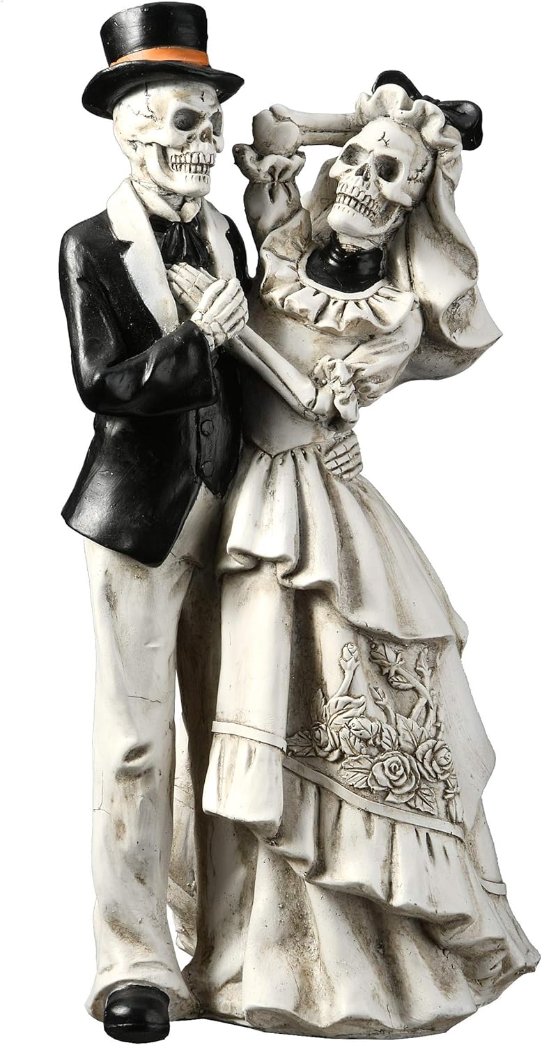 National Tree Company Skeleton Bride and Groom Decoration 11 Inch