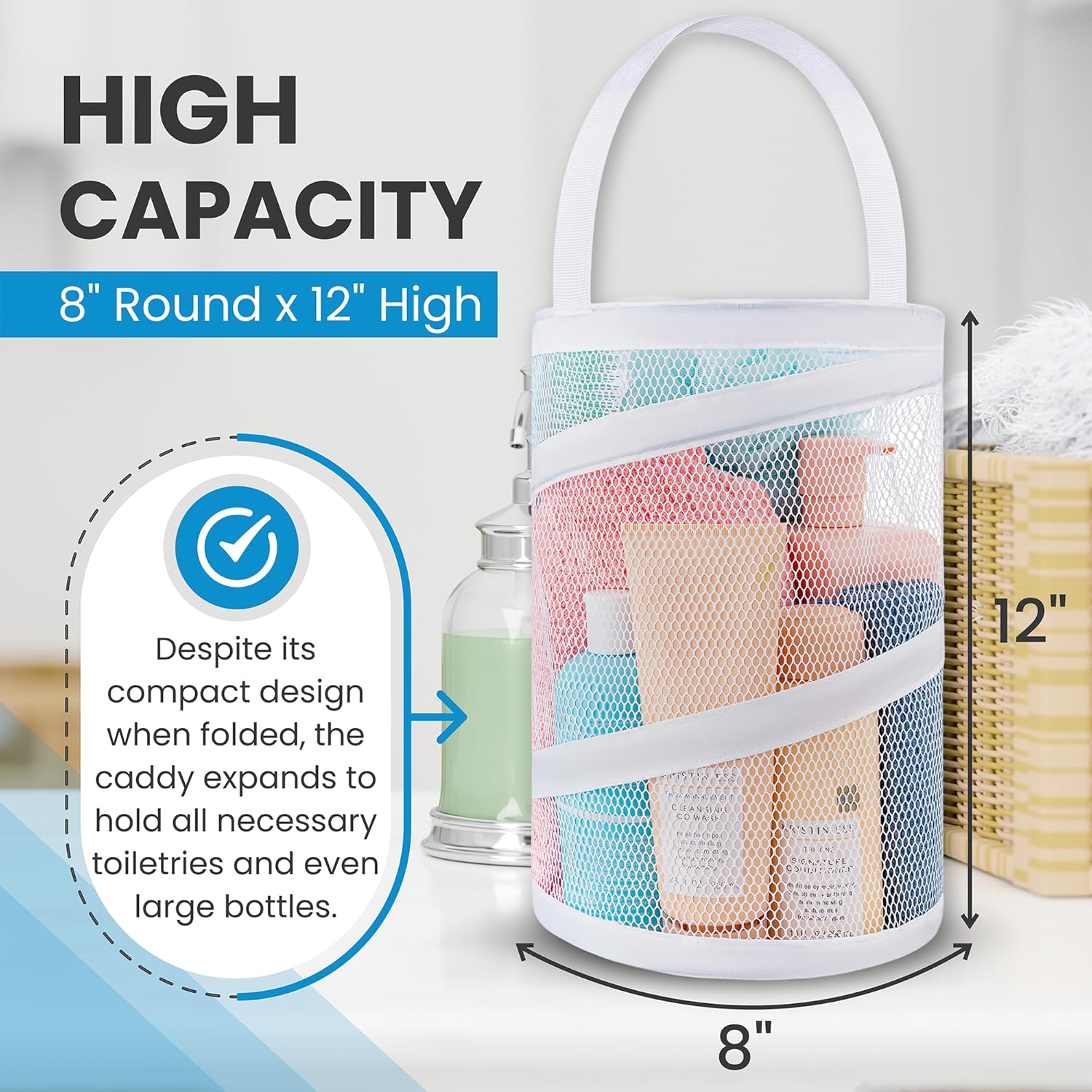 Handy Laundry Foldable Shower Caddy - White 1